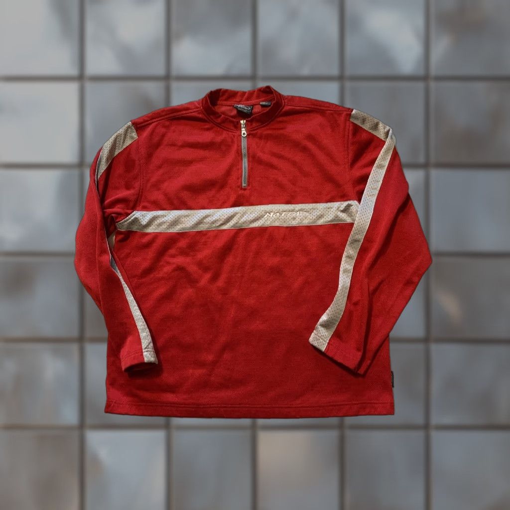 No Fear VINTAGE No Fear Motocross Jersey 1/4 Zip L/S Red XL Mens Glanz Racing BMX Pullover Jersey Size US XL / EU 56 / 4 - 1 Thumbnail