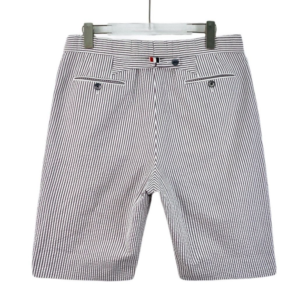 Thom Browne THOM BROWNE Colorblocked Striped Cotton Casual Shorts Size US 27 - 2 Thumbnail