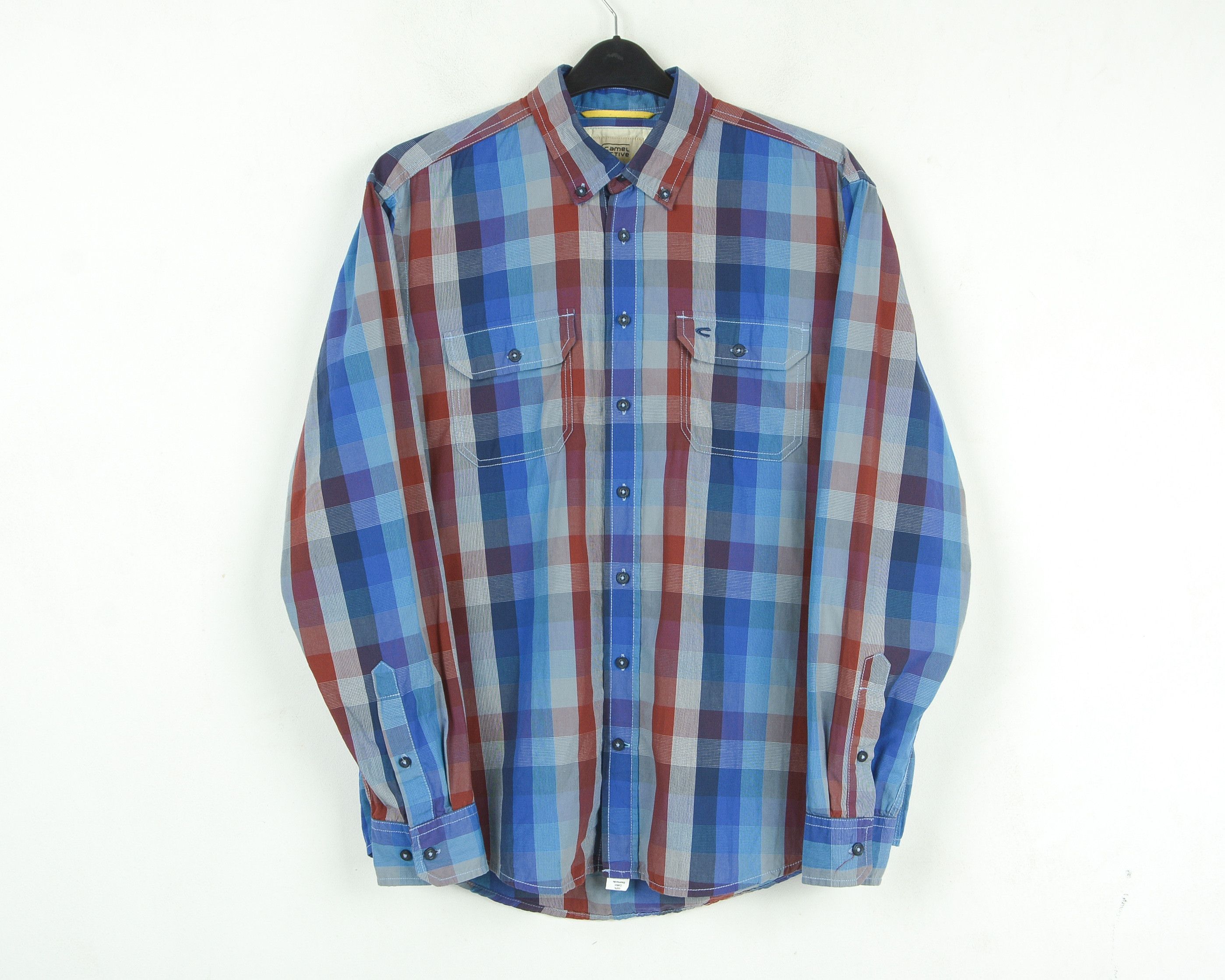 camel active Regular Fit Checked Shirt L Button Up Plaid Long Sleeved Top Size US L / EU 52-54 / 3 - 1 Thumbnail