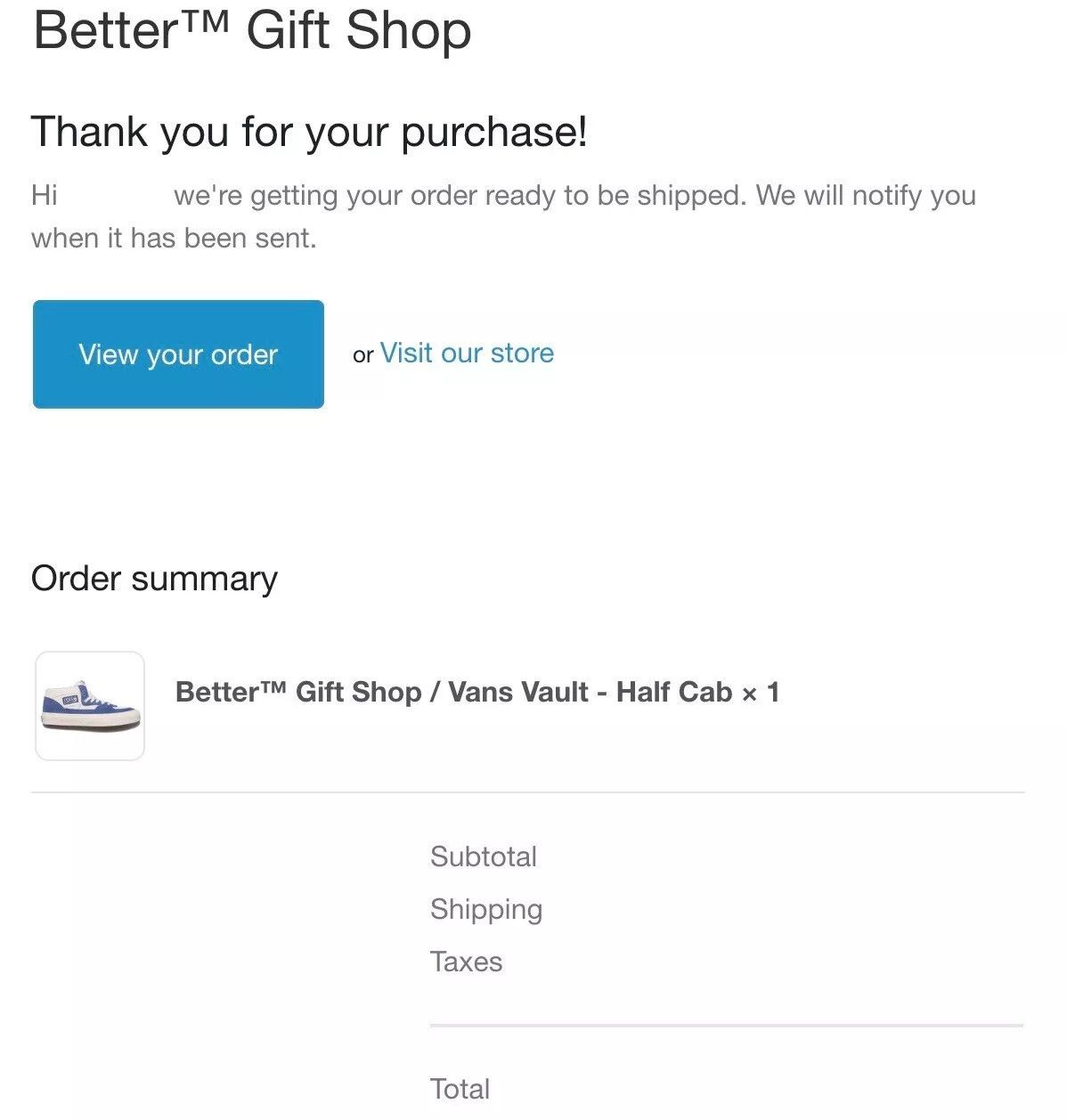 BetterTM × Vans RARE 2020 Better Gift Shop Vans Vault Half Cab Sneakers BNIB Size US 13 / EU 46 - 4 Thumbnail