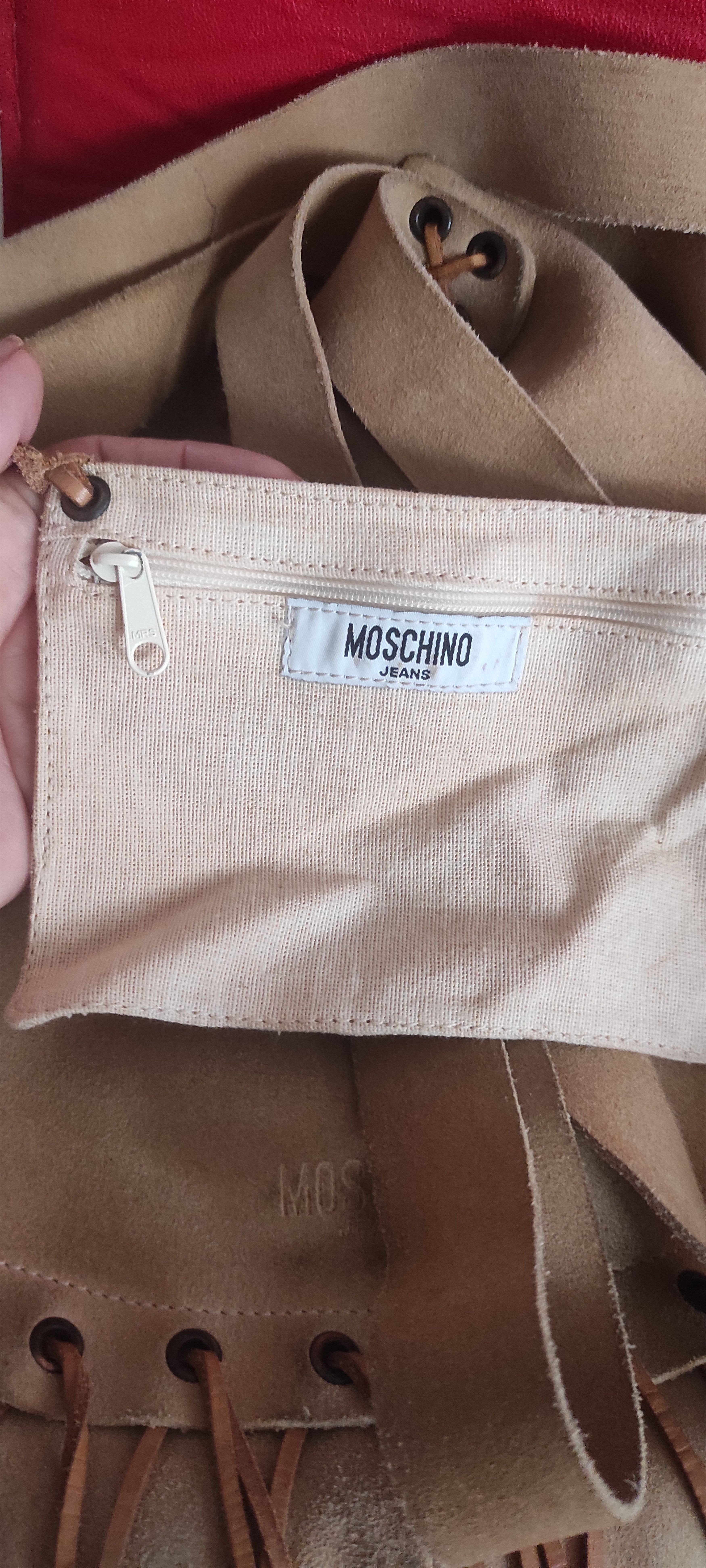 Moschino Moschino Jeans Suede Leather Fringe Hobo Tan Shoulder Bag Size ONE SIZE - 21 Thumbnail
