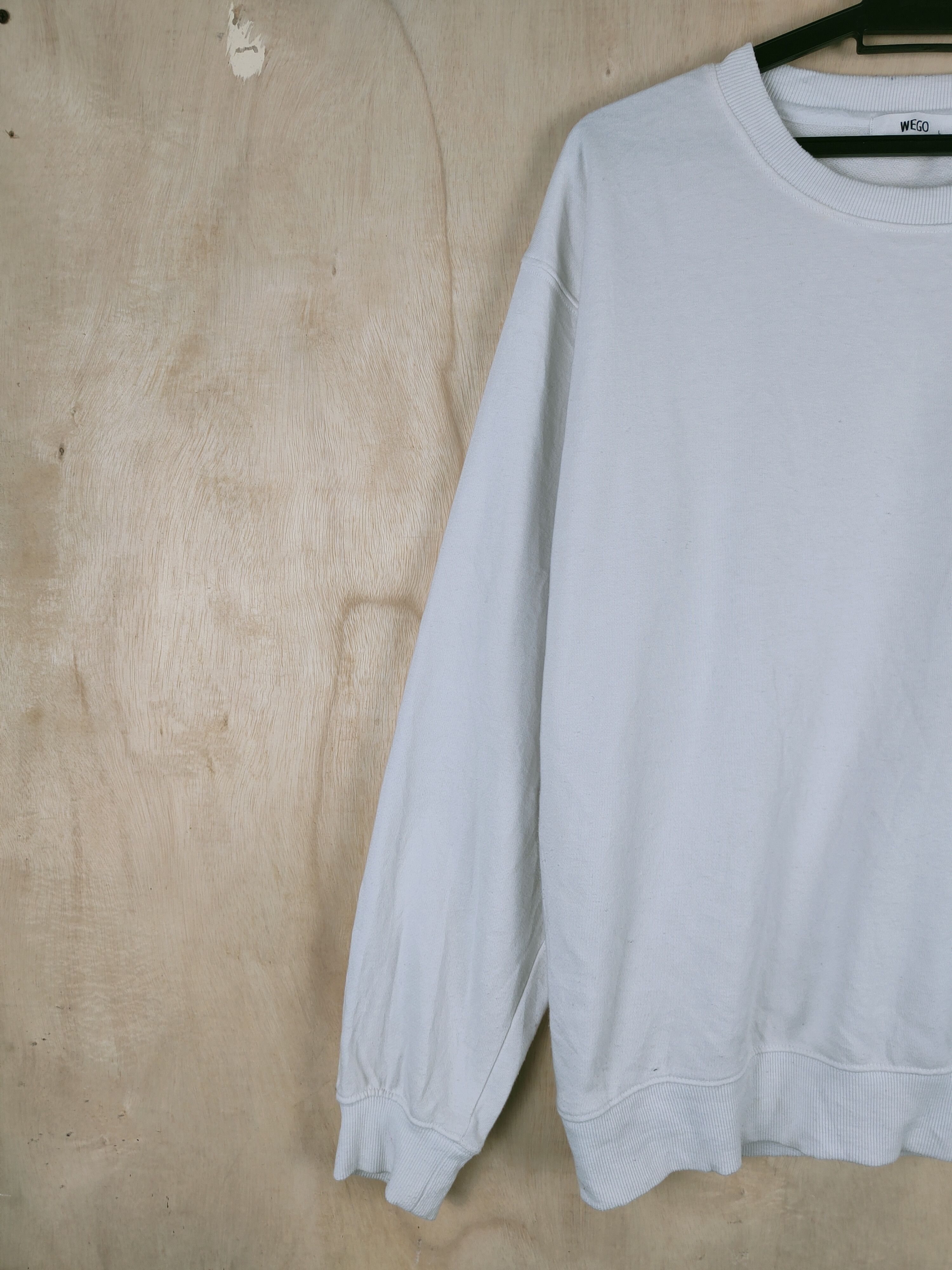Japanese Brand Wego White vintage Sweatshirts #S2607 Size US L / EU 52-54 / 3 - 4 Thumbnail