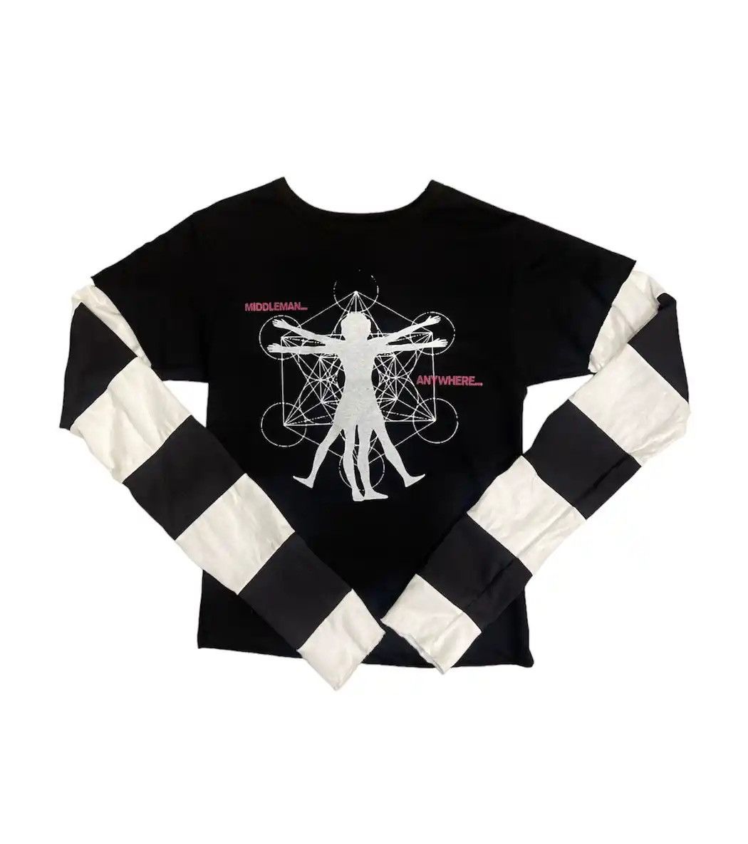image of Middleman Store Long Sleeve Playboi Carti Shirt in Black, Men's (Size Medium)