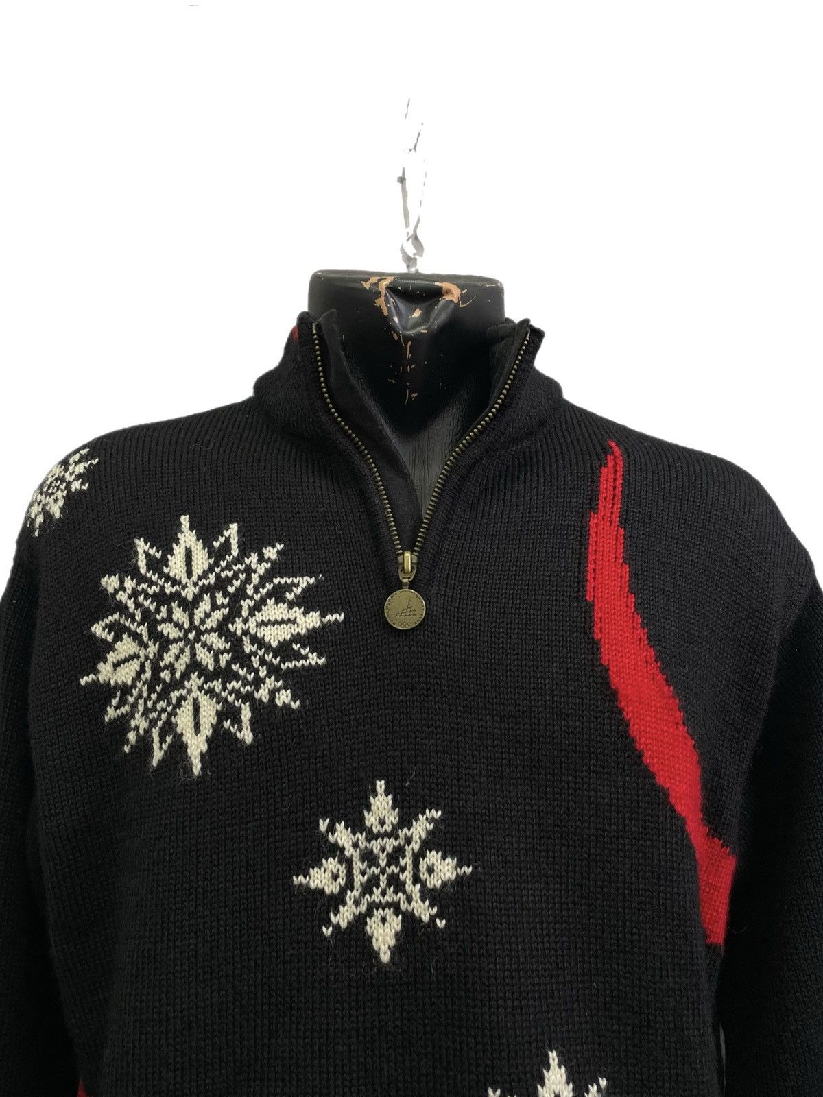 Dale Of Norway Vintage Dale of Norway wool sweater black Nordic knit L Size US L / EU 52-54 / 3 - 7 Thumbnail