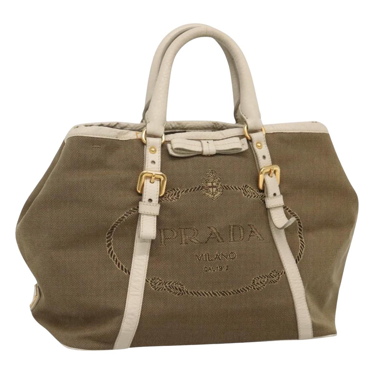 Canapa Beige Canvas Handbag (Pre-Owned)