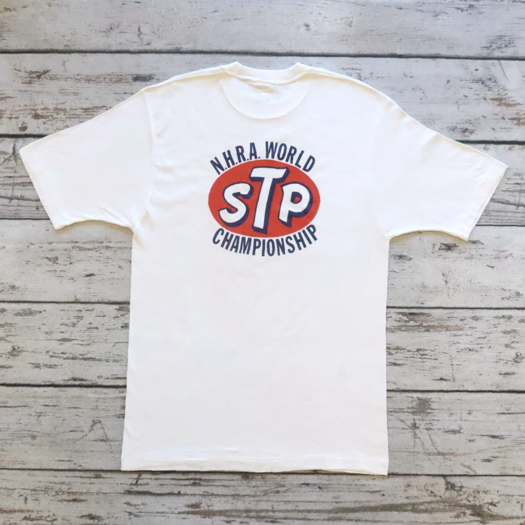 Vintage VINTAGE STP NHRA National Hot Rod Association Championship Tshirt XL White Mens T-Shirt Size US XL / EU 56 / 4 - 3 Thumbnail
