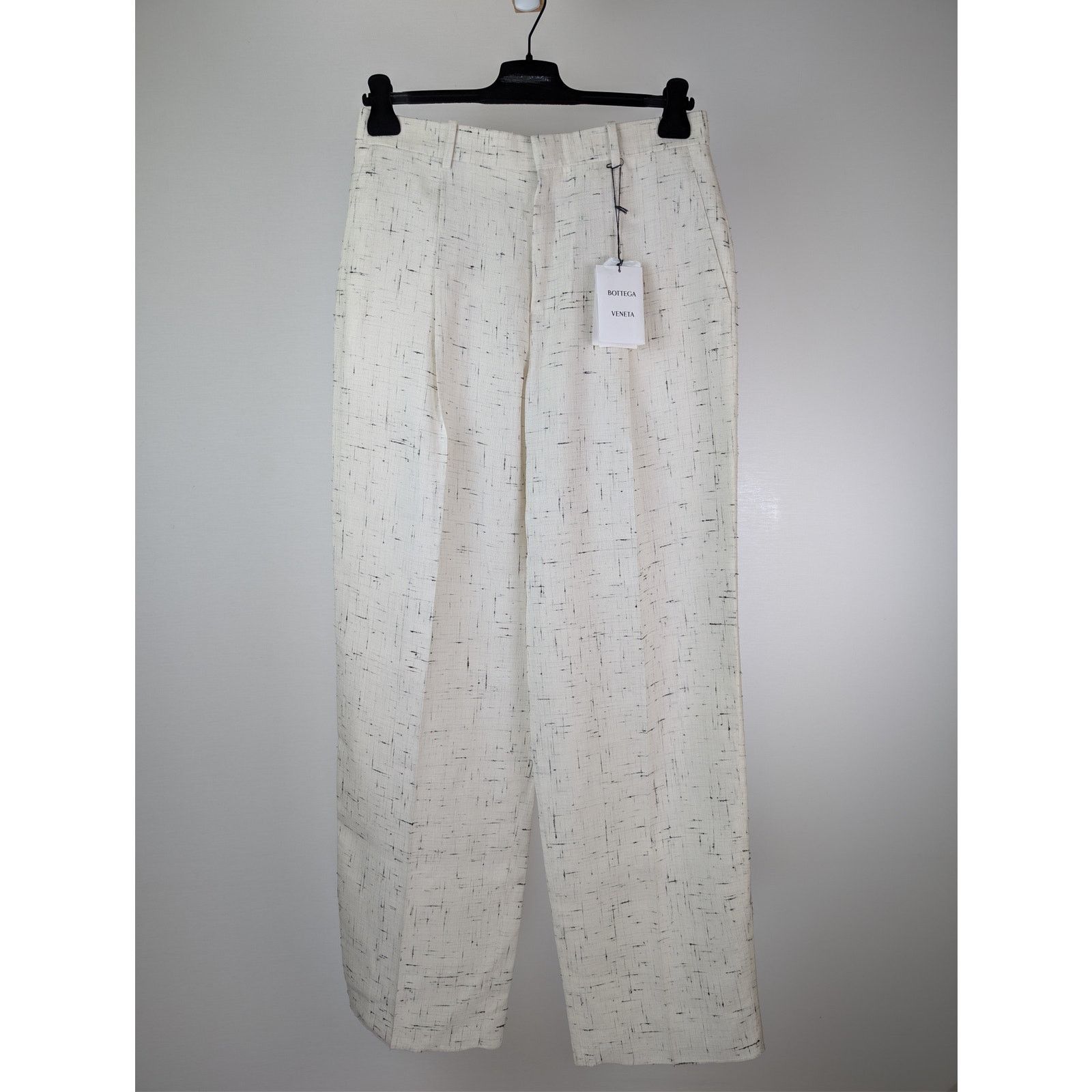 Bottega Veneta o1rshd1 Light Criss Cross Viscose Silk Trousers Pants Dove Size US 32 / EU 48 - 1 Thumbnail