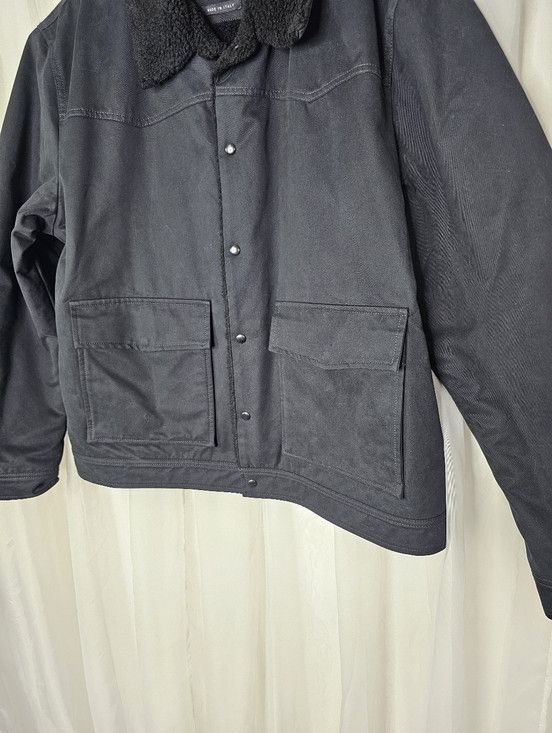 7 For All Mankind 7 For All Mankind Western Trucker Jacket Black Sherpa Lined Size US XXL / EU 58 / 5 - 8 Thumbnail
