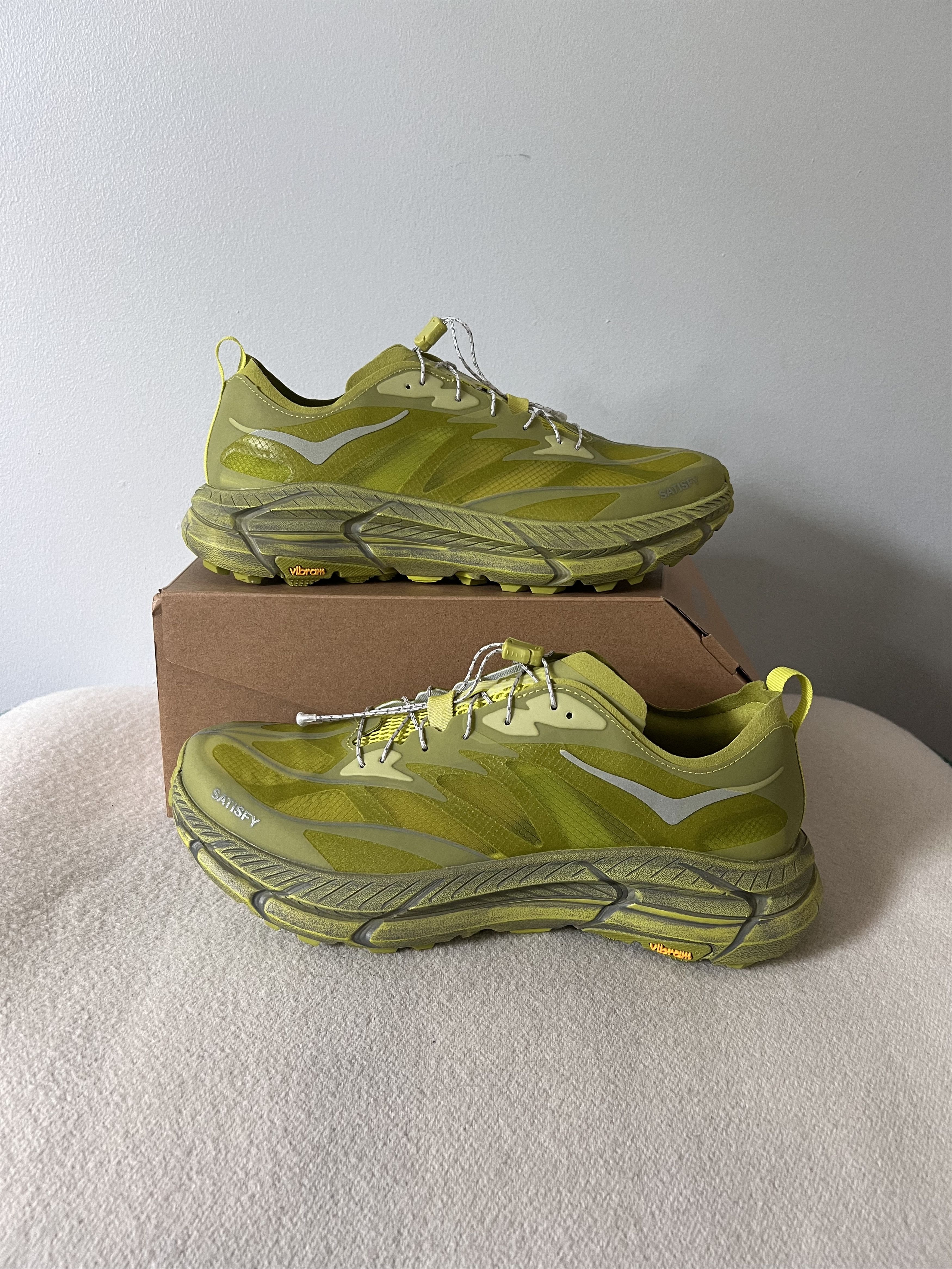 Hoka × Satisfy Satisfy Running Hoka One One Mafate Trail in Sulfur Size US 14 / EU 47 - 2 Thumbnail