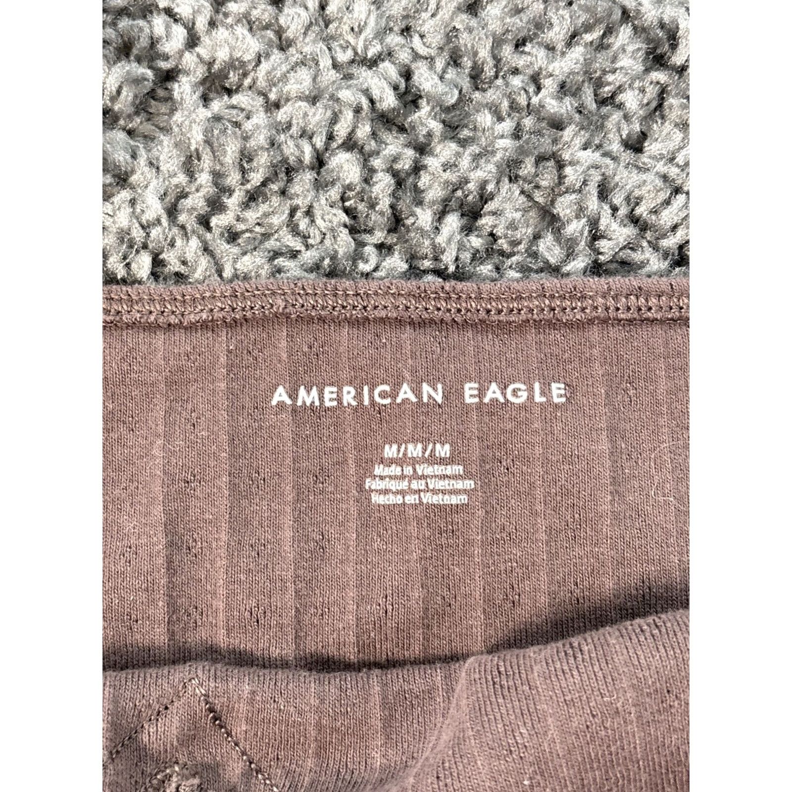 Vintage VINTAGE American Eagle Tank Camisole Women's M Brown Lace Ruffle Floral Camisole ThermAL Size M / US 6-8 / IT 42-44 - 4 Thumbnail