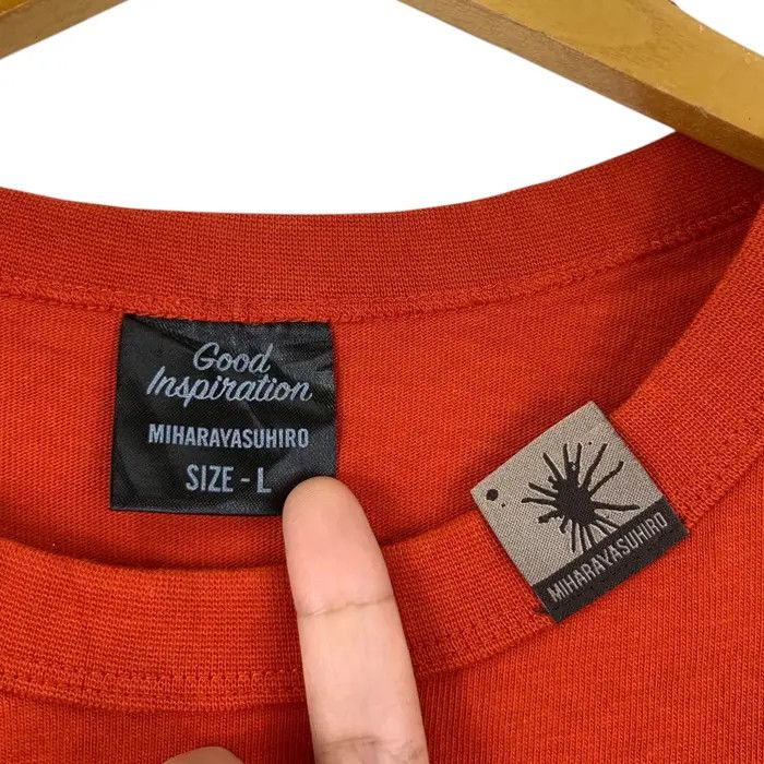 Maison MIHARA YASUHIRO MAISON MIHARA YASUHIRO x GU Communications Orange Tee Shirt Size US L / EU 52-54 / 3 - 8 Thumbnail