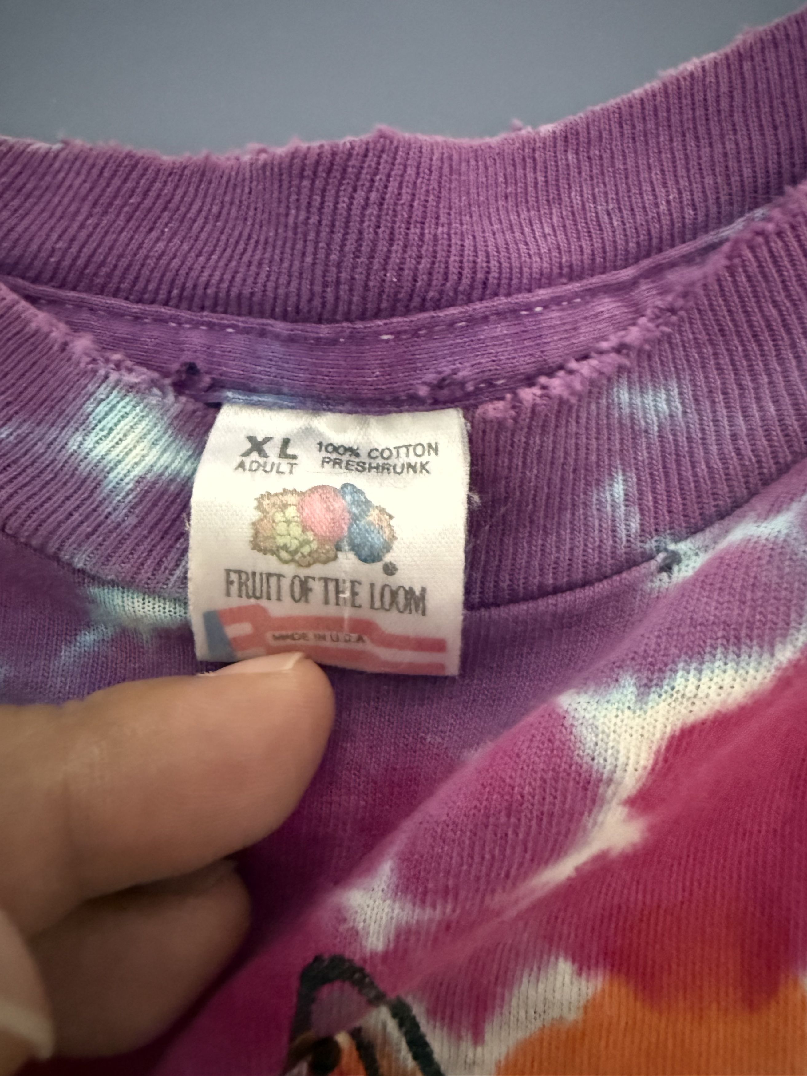 Fruit Of The Loom Shroomy toons very vintage early 90s late 80s distressed Size US XL / EU 56 / 4 - 7 Thumbnail