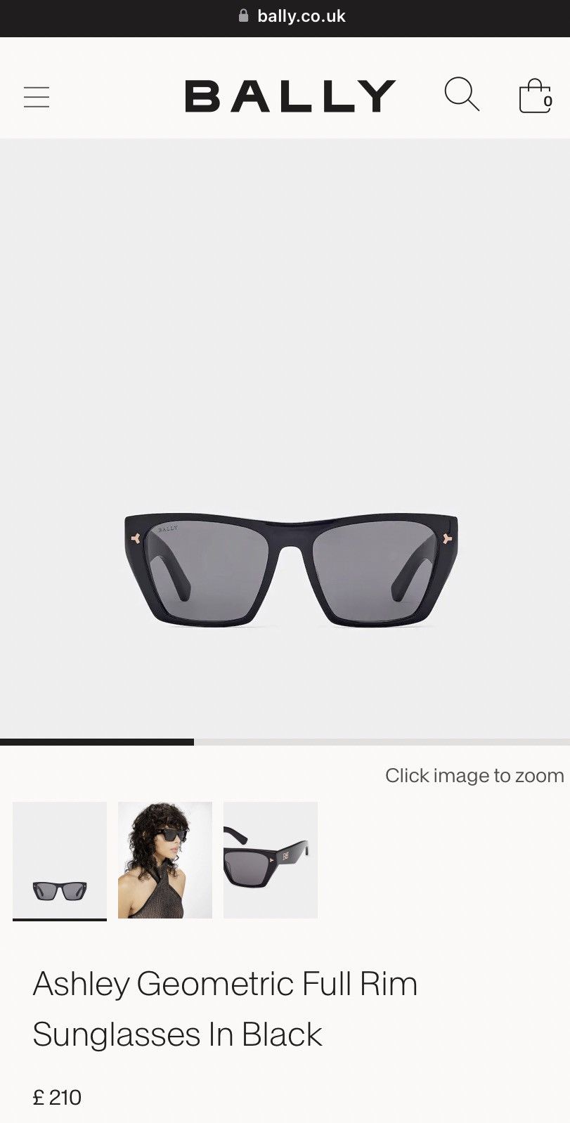 Bally Bally BY0109-H Geometric Sunglasses Black Gold NIB MP$300 Size ONE SIZE - 3 Thumbnail