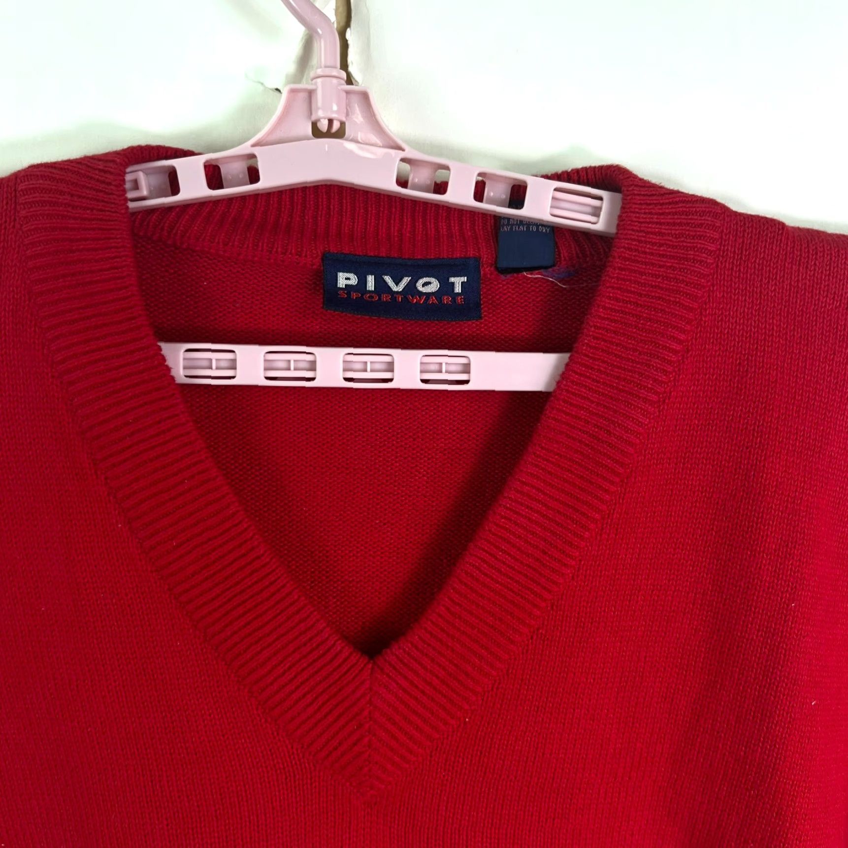 Vintage VINTAGE Pivot Golf Sweater Mens L Red Embroidered Knit 90s Sports Graphic Print Mens Size US L / EU 52-54 / 3 - 3 Thumbnail