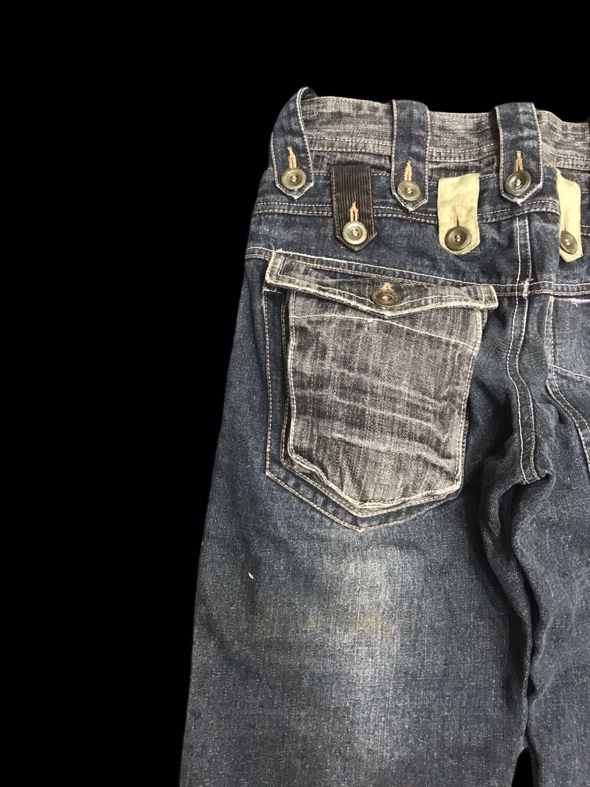 Designer 💥DOUBLE WAIST💥GUMU INT Double Waist Multipocket Punk Denim Size US 30 / EU 46 - 10 Thumbnail
