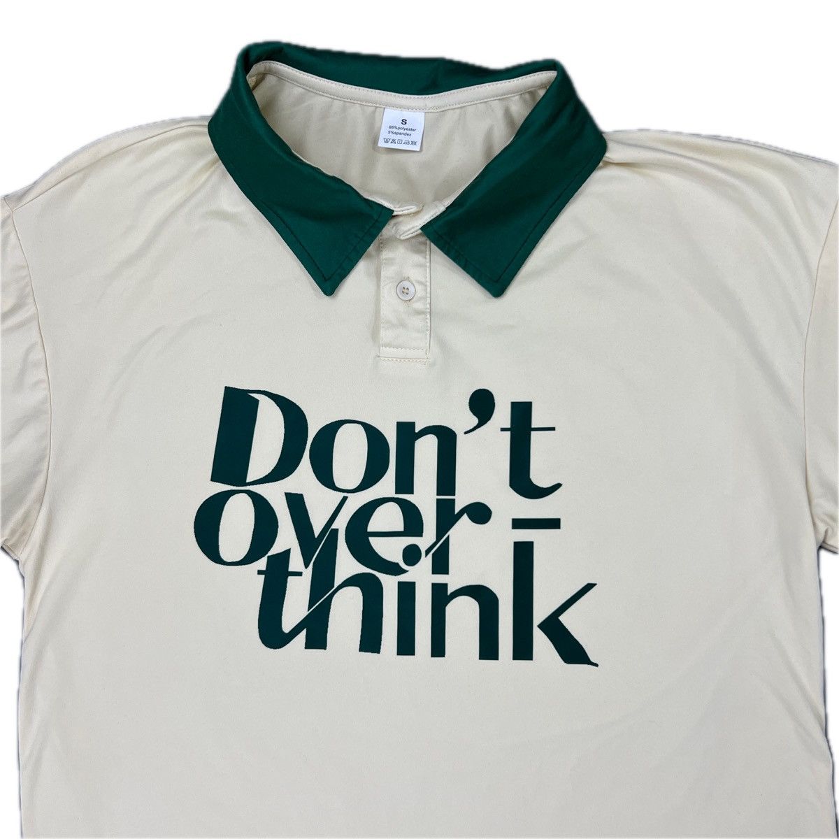 Vintage Don’t Over Think Polo Tee Shirt Size US S / EU 44-46 / 1 - 3 Thumbnail