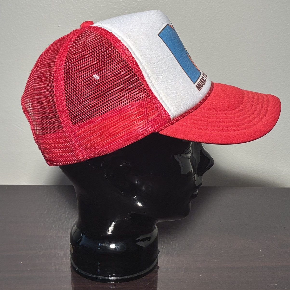 Mtv 90s MTV Music Television red trucker hat Size ONE SIZE - 3 Thumbnail