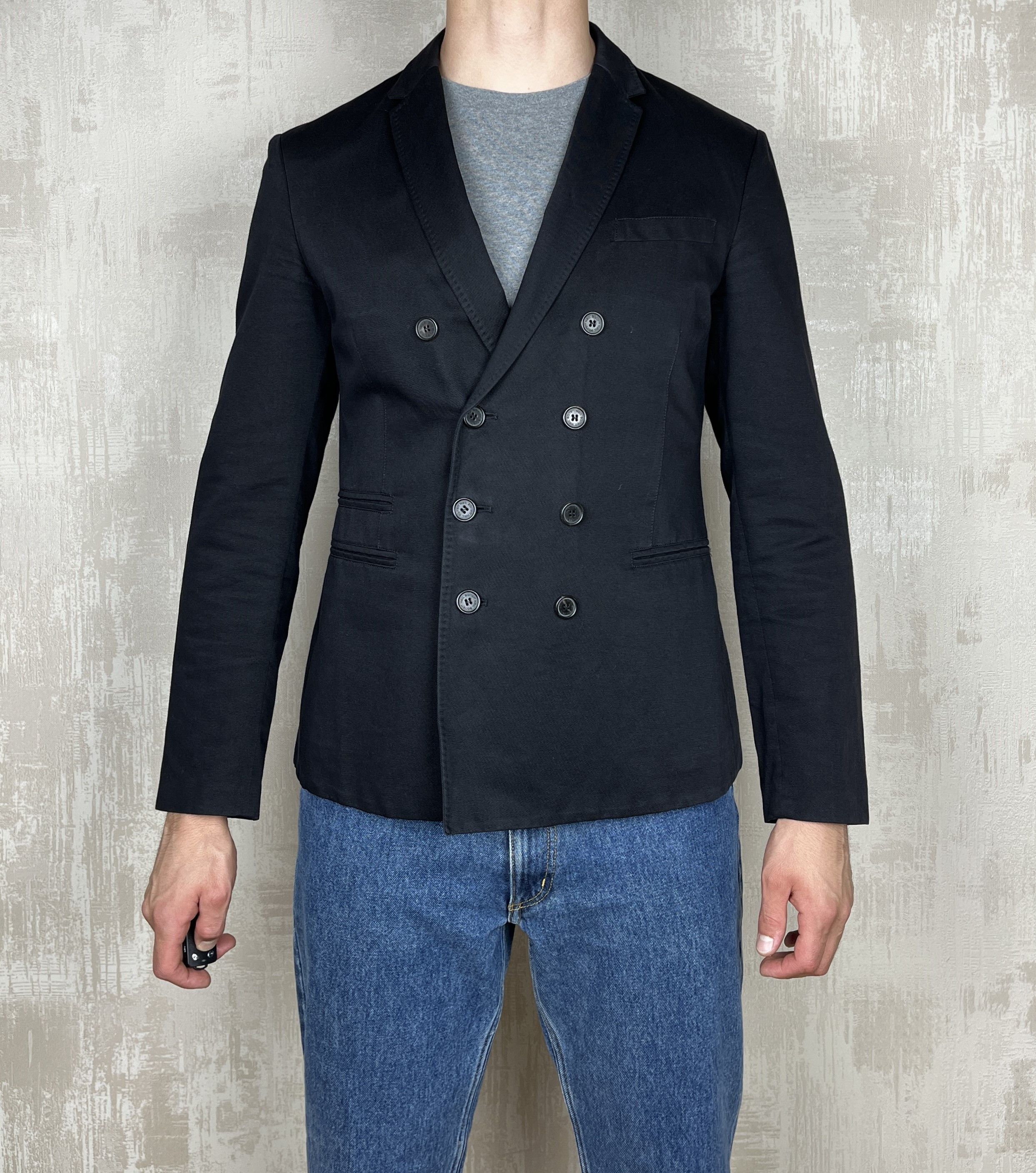 Neil Barrett Neil Barrett Double Breasted Blazer Cotton Linen Size 50 Size US M / EU 48-50 / 2 - 2 Thumbnail