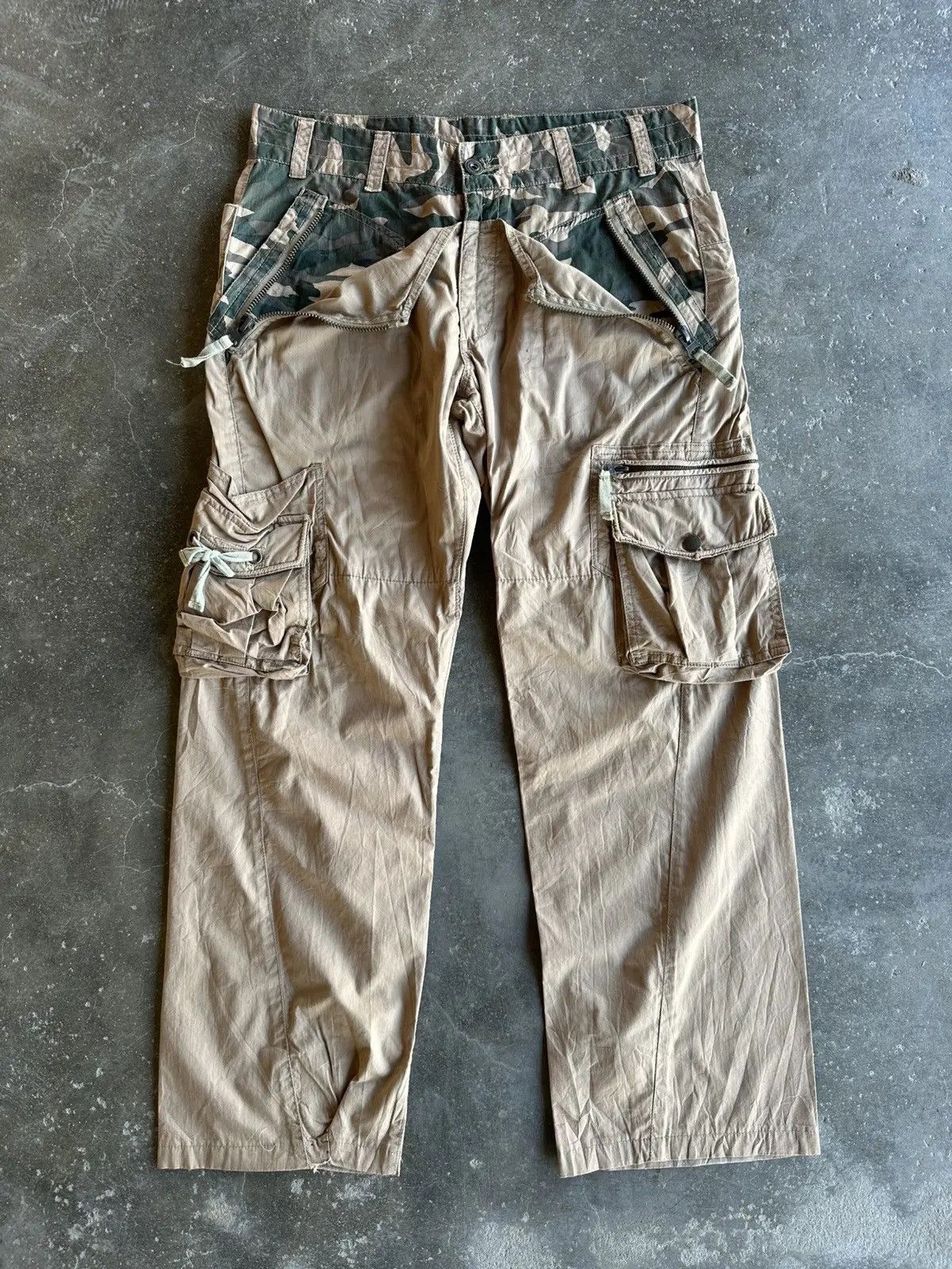 SICKS💥 VINTAGE DOUBLE WAIST TWENTYWORK JAPAN CARGO PANTS