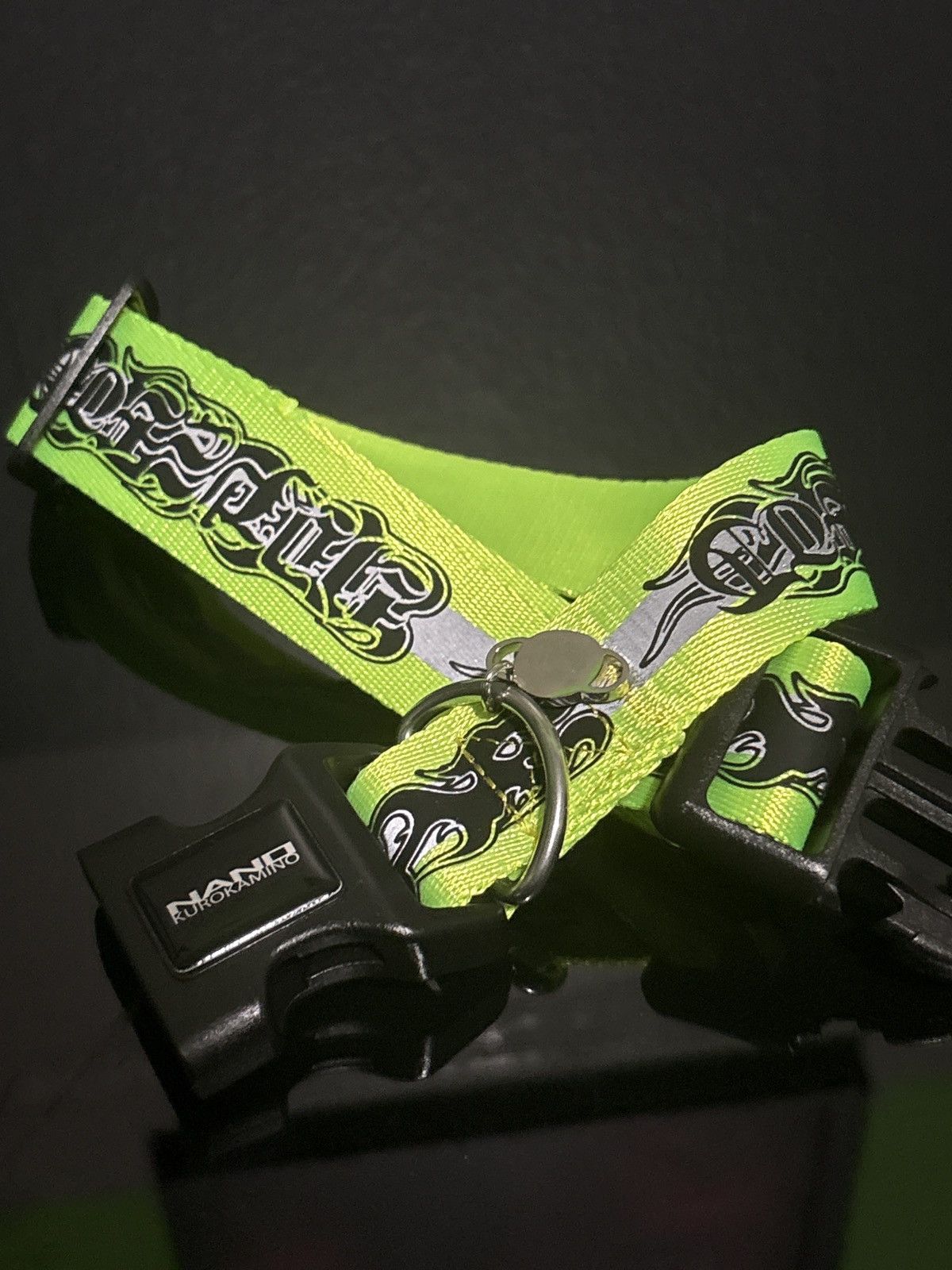 Drain Gang Nano Kurokamino reflective neon flame collar bundle Size ONE SIZE - 1 Thumbnail