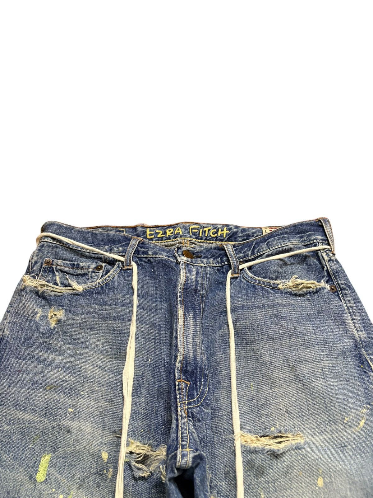 Japanese Brand Vintage Japanese Brand Mud Wash Paint Distress Bootcut Jeans Size US 30 / EU 46 - 4 Thumbnail