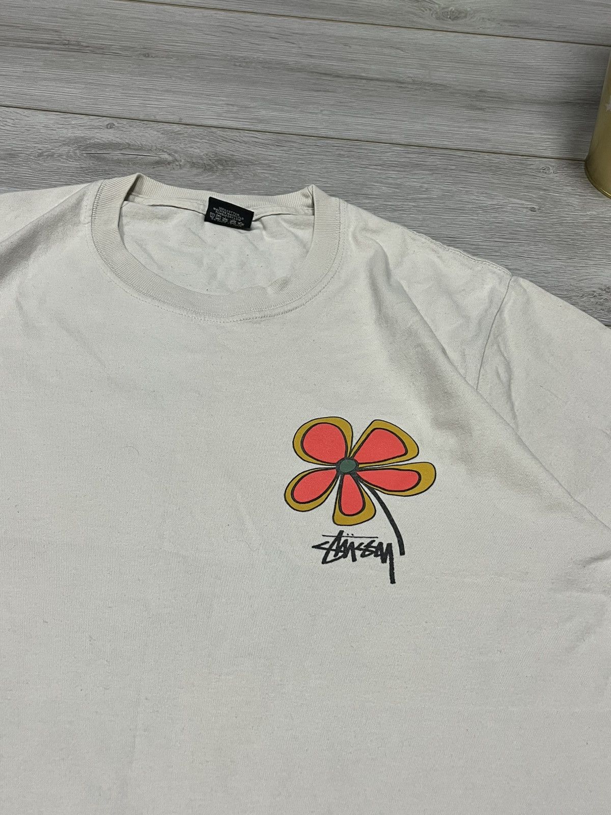 Stussy Stussy vintage flower big print logo tee shirt Size US M / EU 48-50 / 2 - 5 Thumbnail
