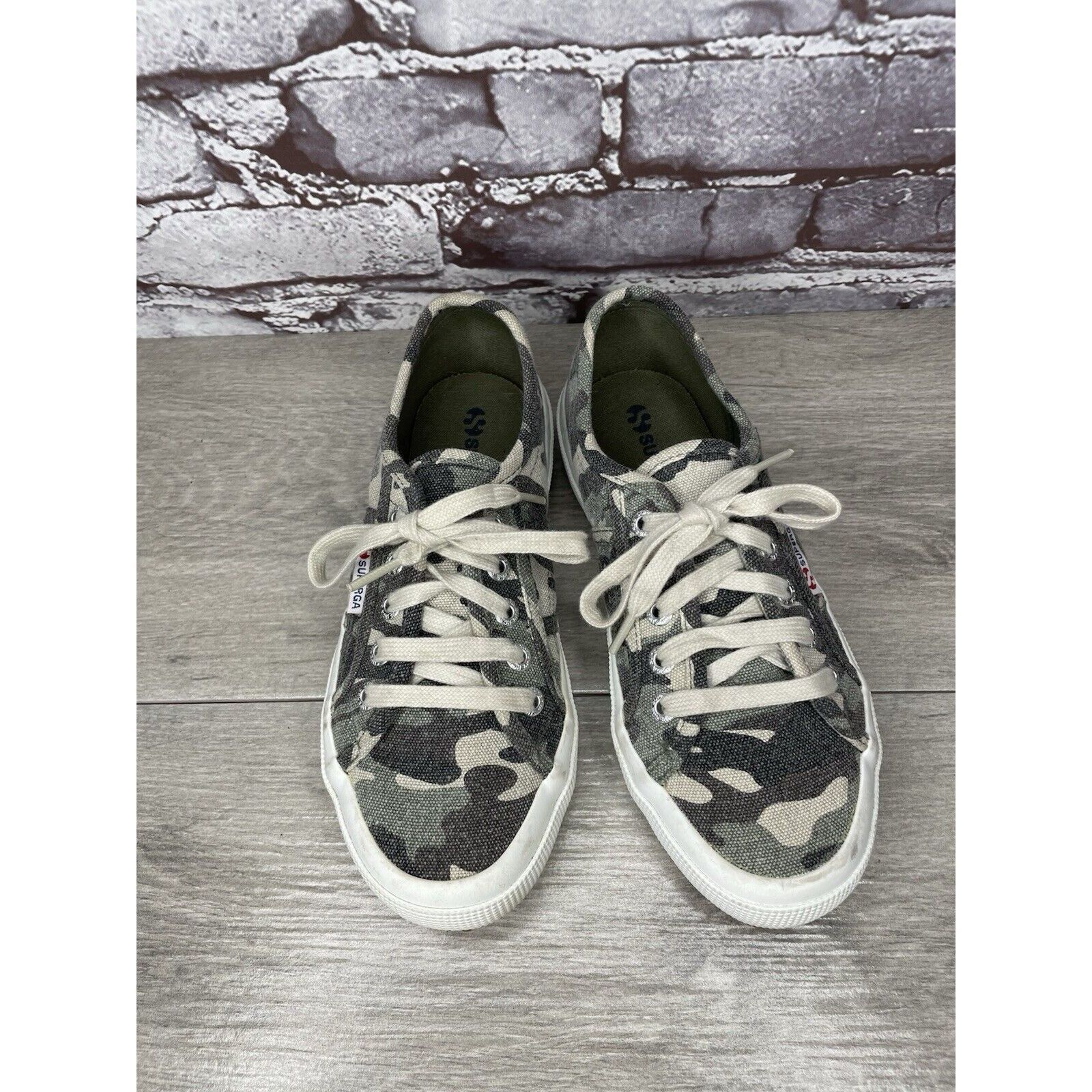 Superga Superga Camo Army Canvas Fabric Lace Up Casual Sneakers Shoe Size US 6 / IT 36 - 17 Thumbnail