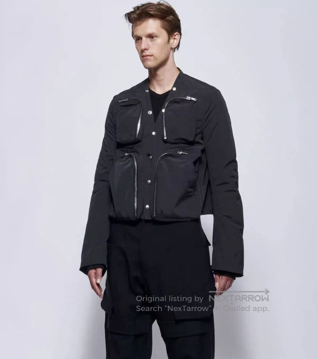 Rick Owens Black Multi-Pocket Short Jacket Size M. Size US M / EU 48-50 / 2 - 6 Thumbnail