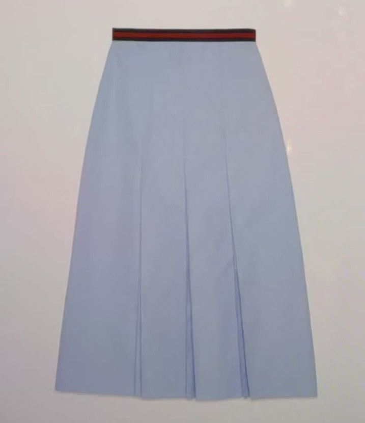 Gucci Gucci Pleated A-Line Heavy Cotton Poplin Skirt 695326 Size 26" / US 2 / IT 38 - 8 Thumbnail