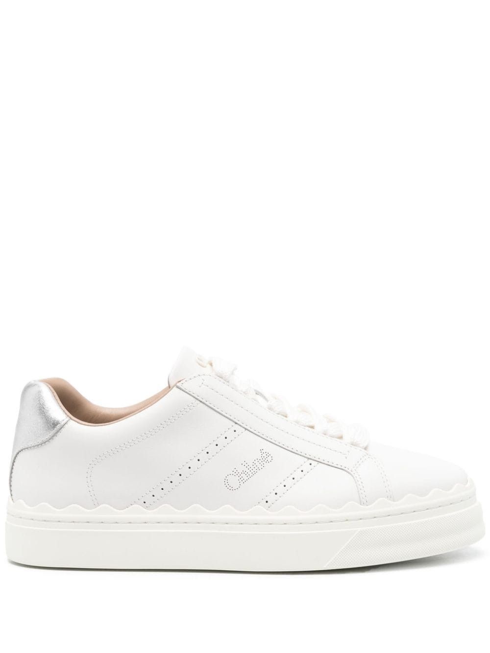Chloe o1loc1c0325 CHC24 Lauren Sneakers in White/Silver Size US 7 / IT 37 - 1 Thumbnail