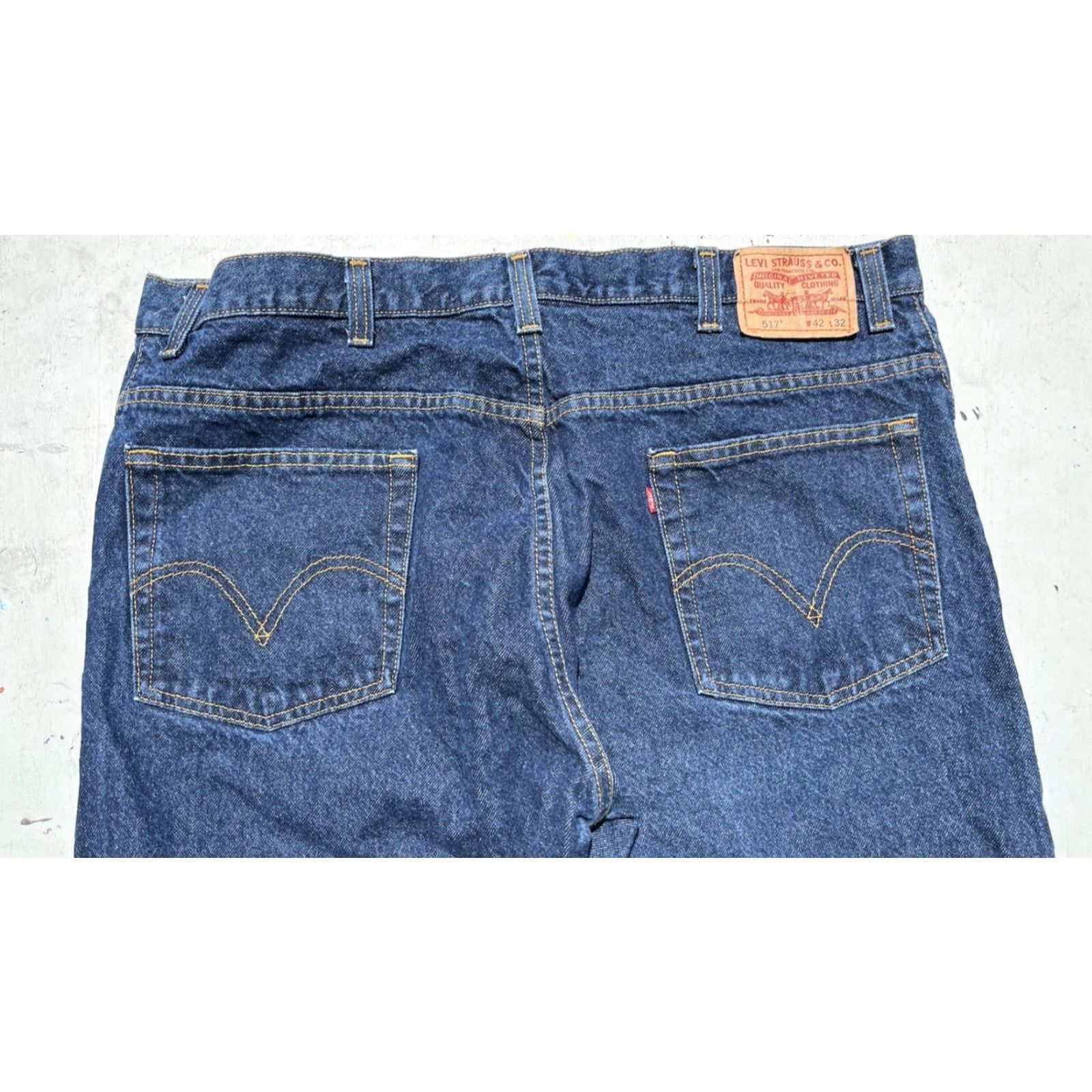 Levi's Levi's Jeans 517 Blue Denim Solid 42x32 Relaxed Bootcut Wide Y2K Oversized Men's Regular 90s Cowboy Classic Boot cut Jeans Mens Size US 42 / EU 58 - 4 Thumbnail