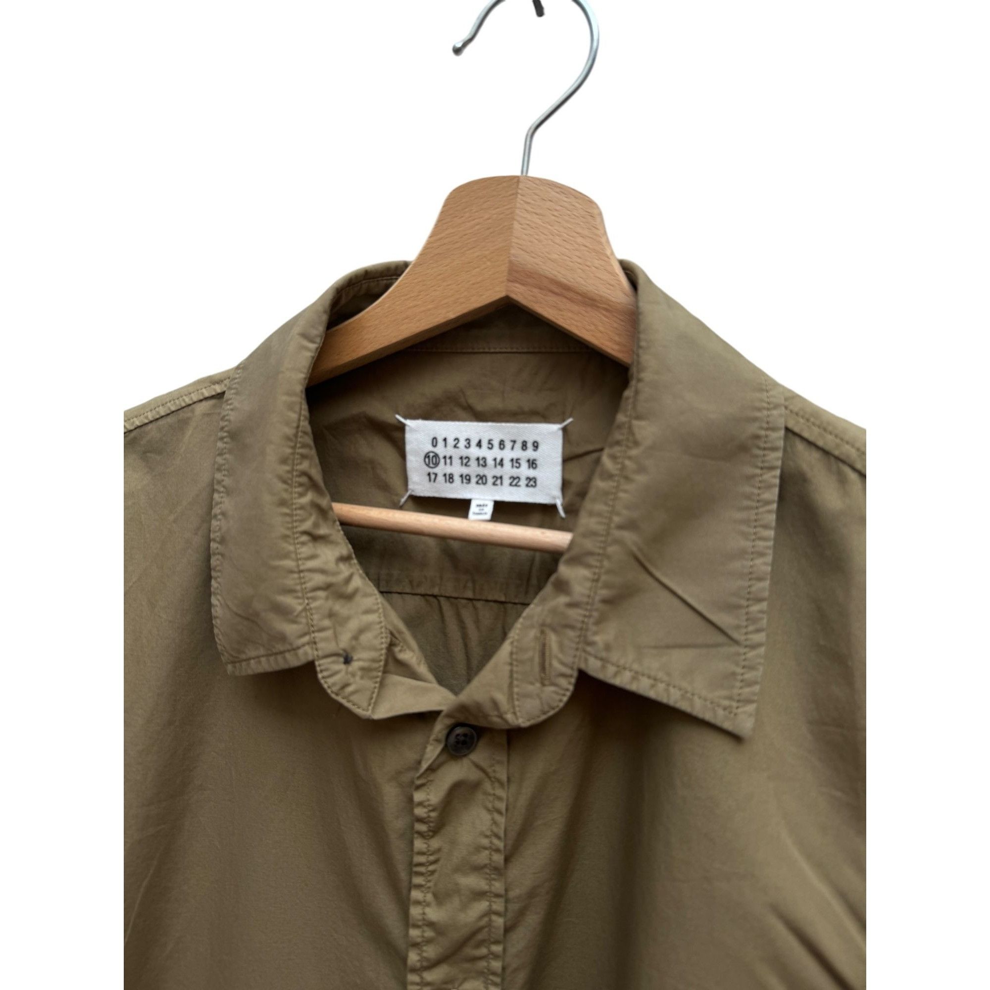 Maison Margiela Maison Margiela Kaki 4 Stitches Shirt Size 43 / L Size US L / EU 52-54 / 3 - 3 Thumbnail