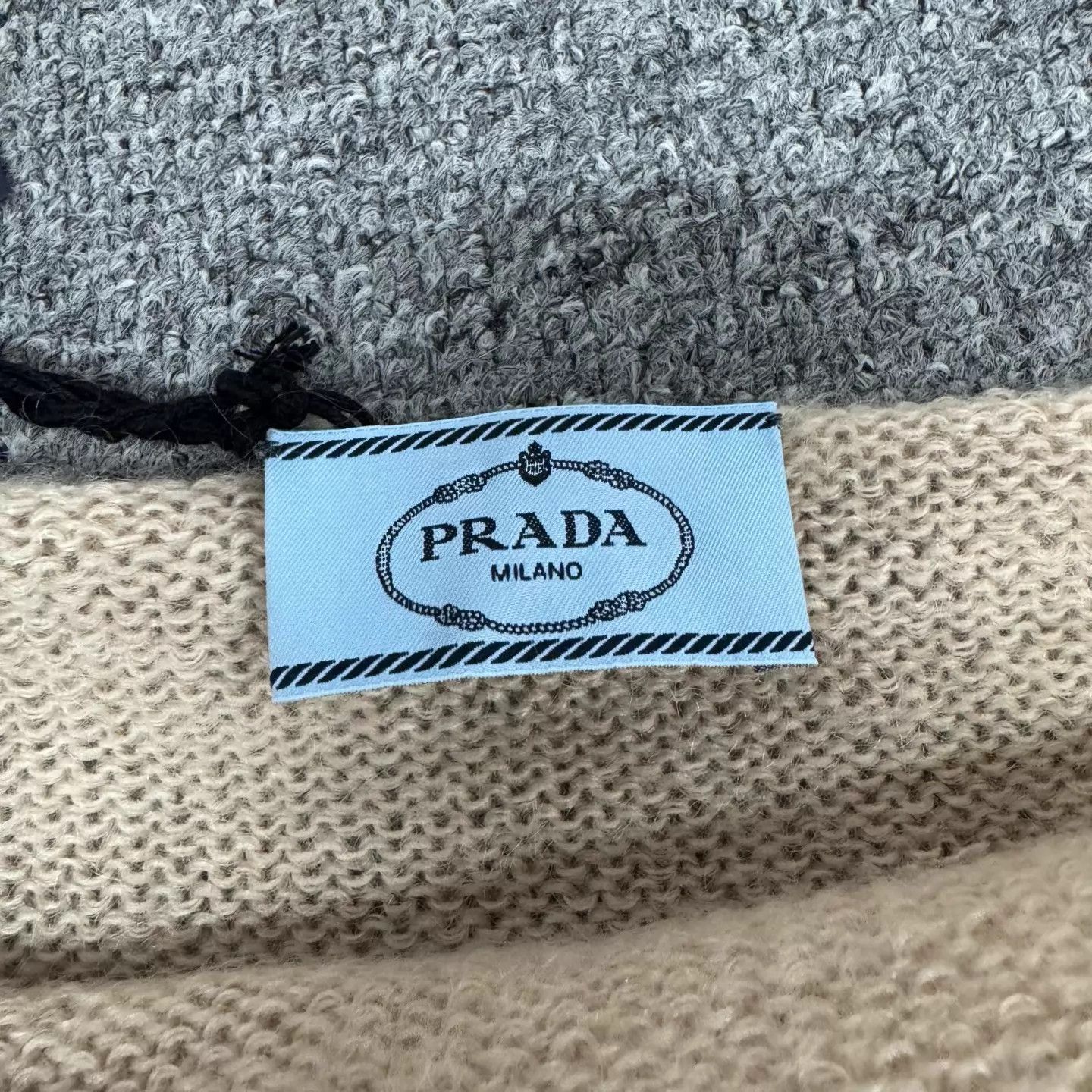 Prada Prada Nude Distressed Short Mohair Knit Sweater 40 W/Tags Size S / US 4 / IT 40 - 6 Thumbnail
