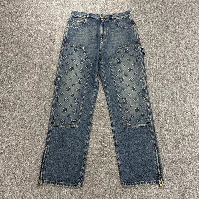 Louis Vuitton Embroidered Denim Jeans