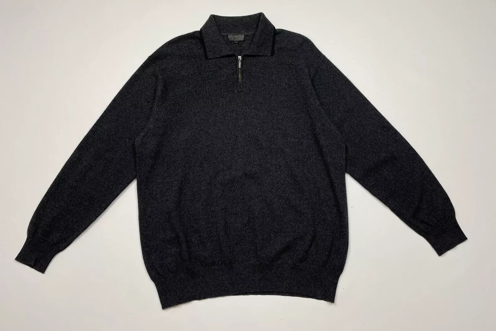 Vintage DORCE 1/4 ZIP SWEATER PULLOVER 100% CASHMERE MENS Size US L / EU 52-54 / 3 - 6 Thumbnail