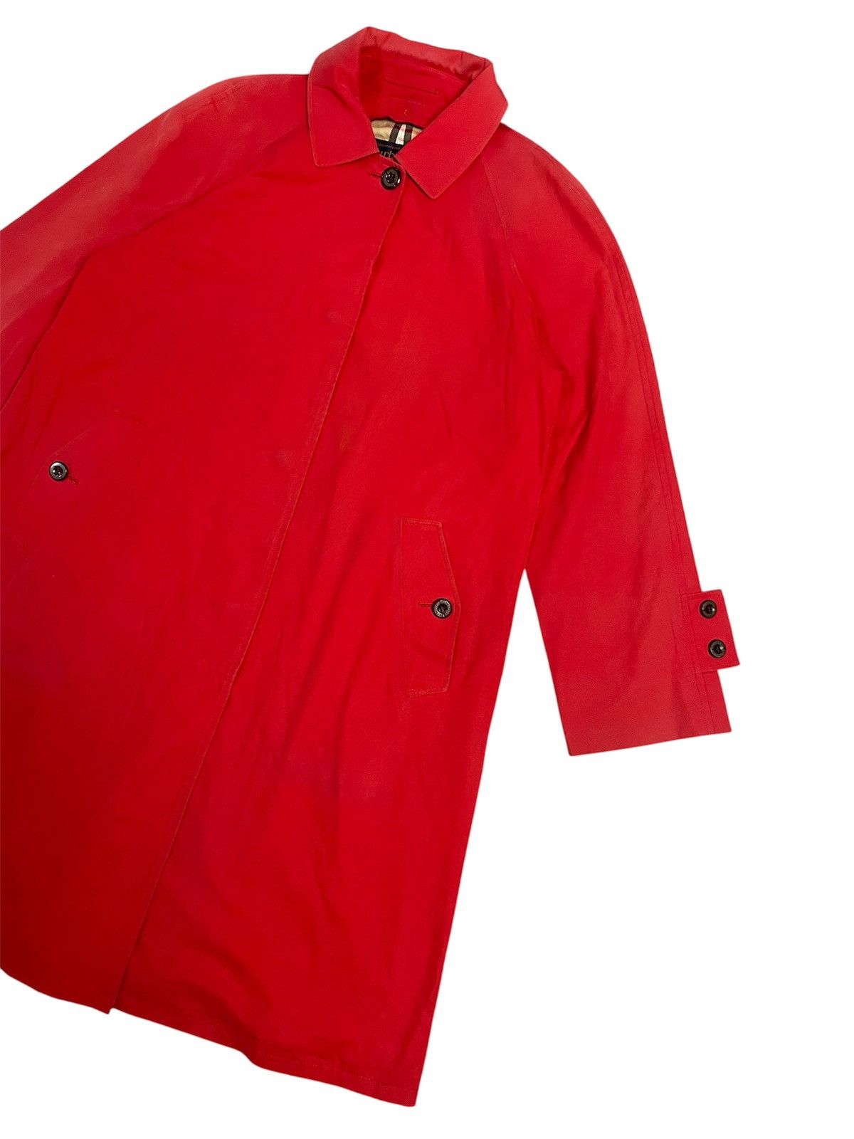 Burberry Burberry Red Novacheck Sunfaded Trench Coat Size US M / EU 48-50 / 2 - 4 Thumbnail