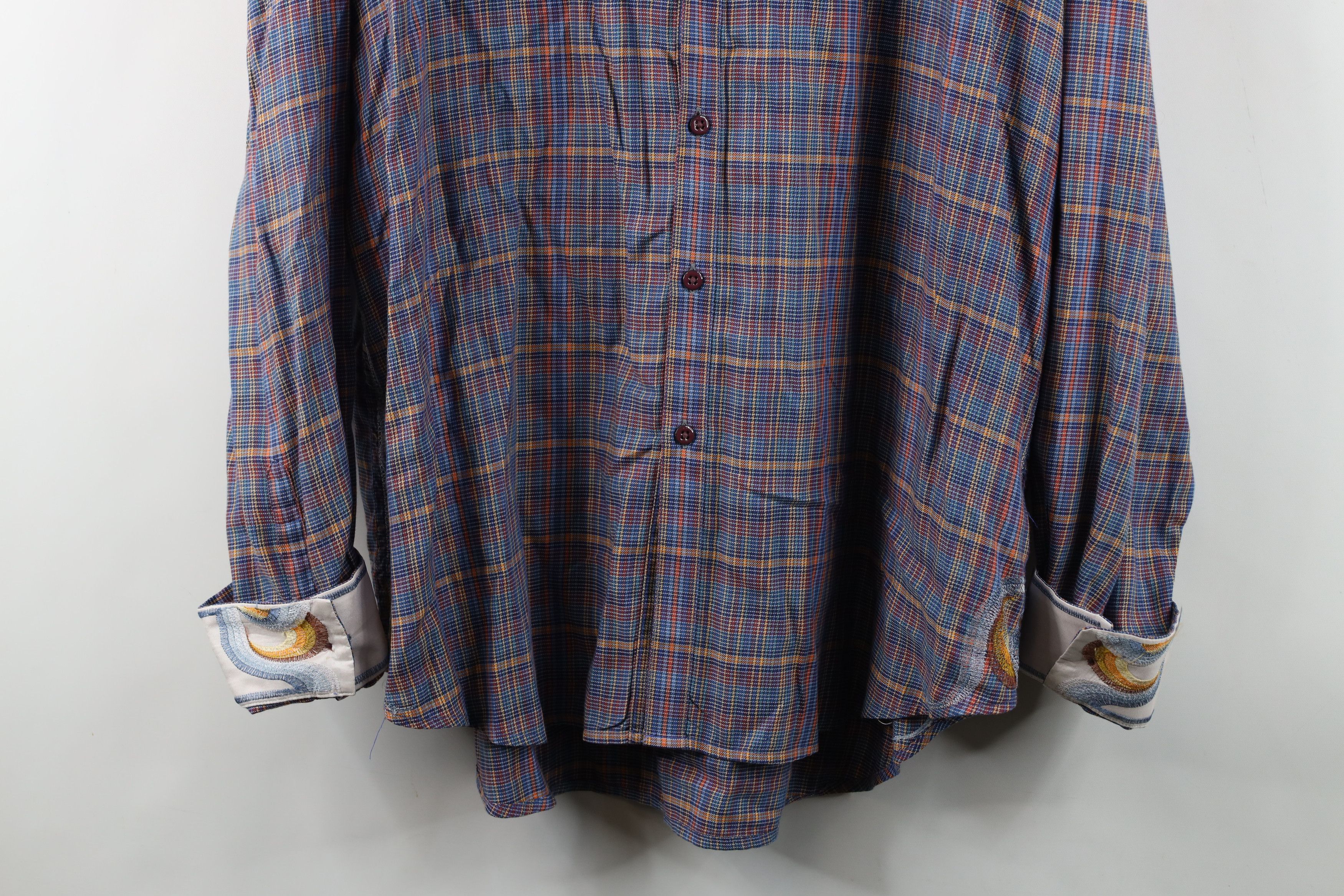 Robert Graham Robert Graham NYC Manhattan Flip Cuff Collared Button Shirt Size US XXL / EU 58 / 5 - 3 Thumbnail