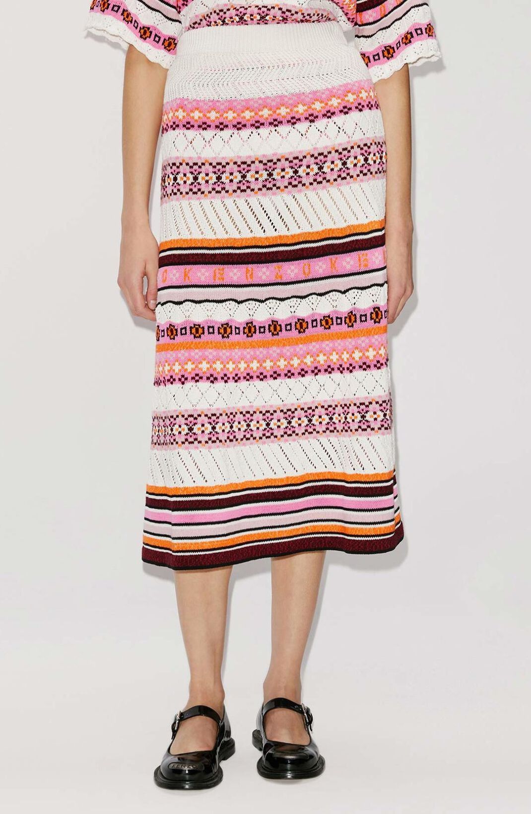 Kenzo o1y1025 Midi Skirt in Multicolor Size 27" / US 4 / IT 40 - 3 Thumbnail