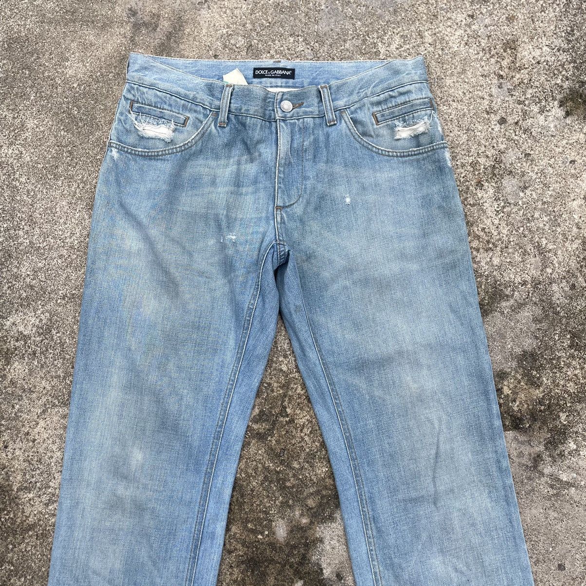 Dolce & Gabbana 🔥Trash🔥🇮🇹Dolce & Gabbana Stone Washed Rips Distress Jeans Size US 33 - 2 Thumbnail