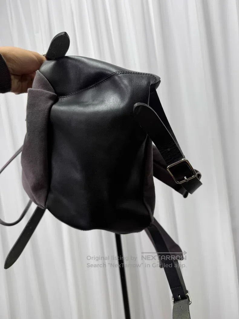 Yohji Yamamoto Yohji Yamamoto Washed Fabric Cowhide Patchwork Backpack Size ONE SIZE - 5 Thumbnail