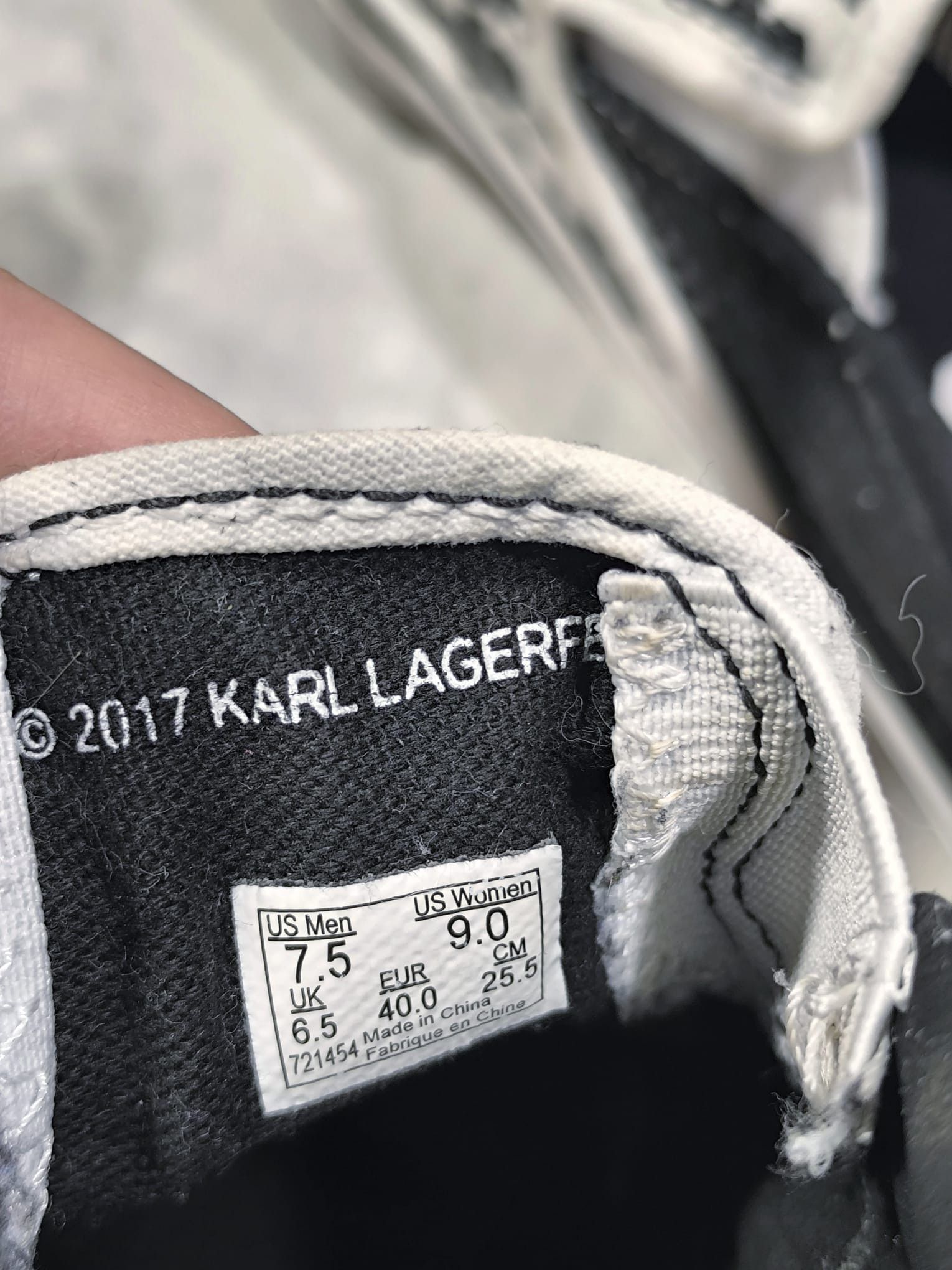 Vans checkered vans x karl lagerfeld sneakers 2017 Size US 7.5 / EU 40-41 - 6 Thumbnail