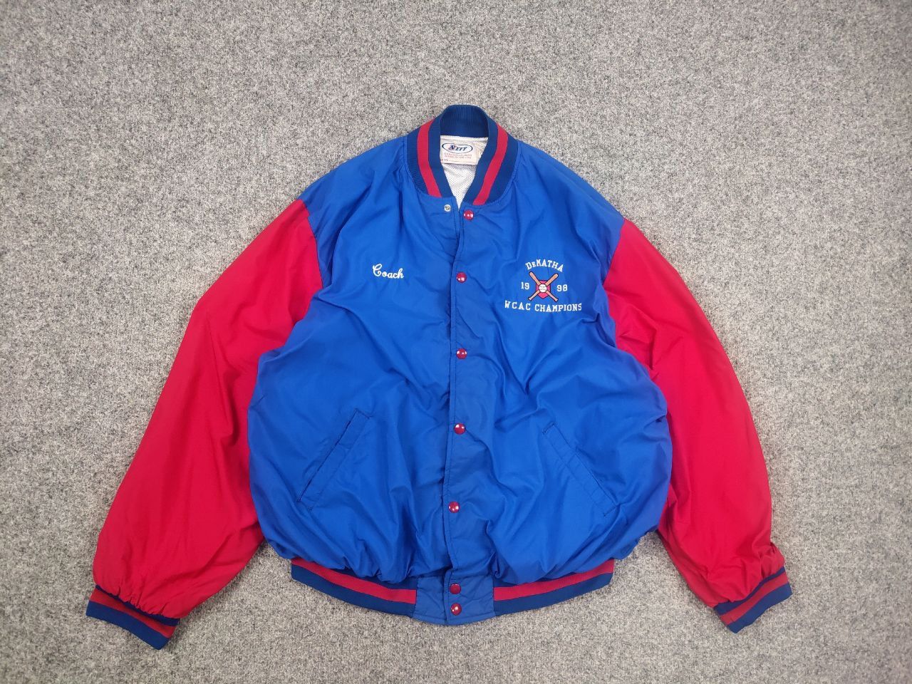 NEFF Vintage 80's NEFF Dematha Baseball Varsity Jacket Bomber Size US XL / EU 56 / 4 - 7 Thumbnail
