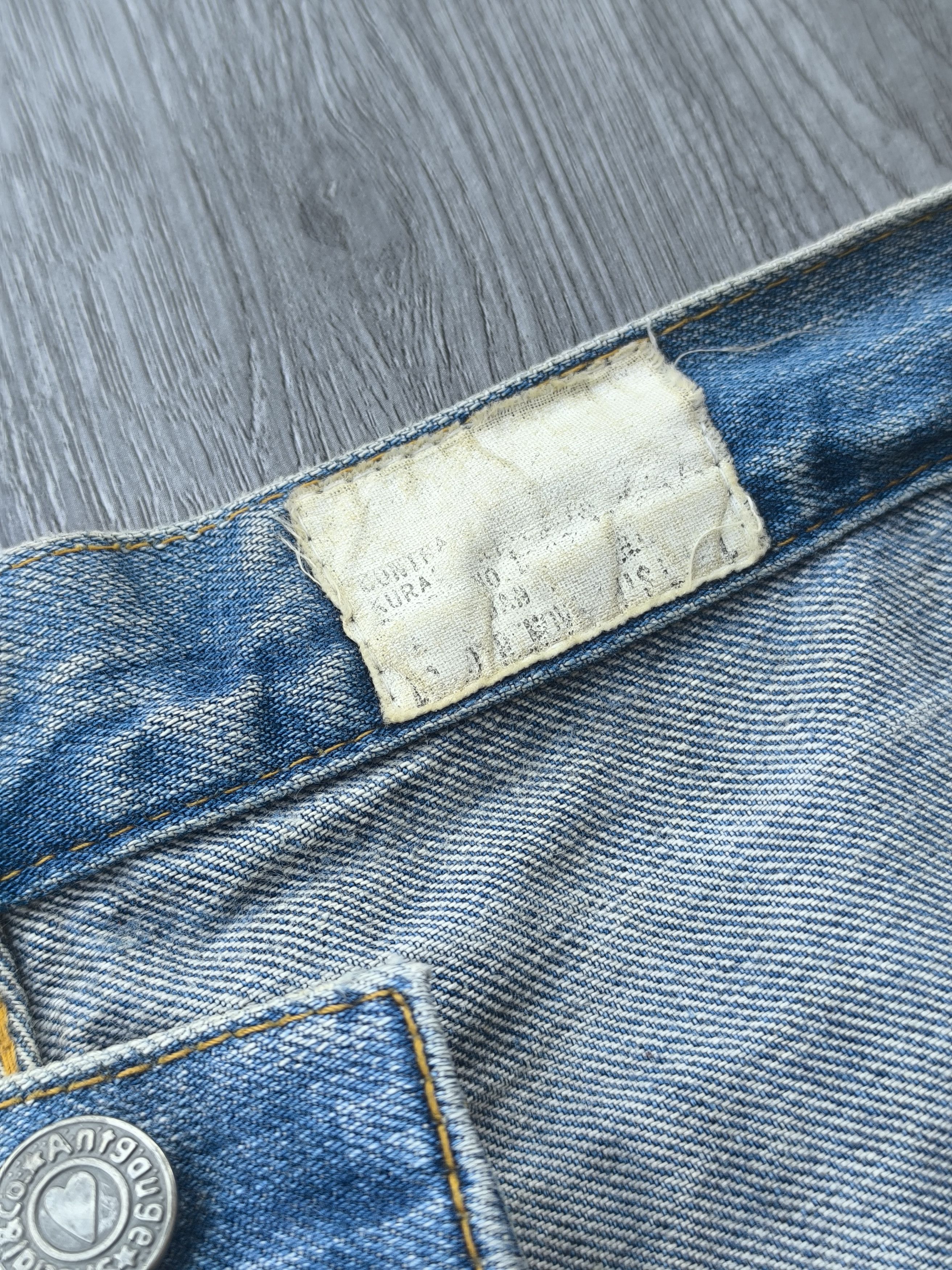 If Six Was Nine × Le Grande Bleu (L.G.B.) ANTGAUGE DISTRESSED PATCHWORKS JEANS LIKE KAPITAL JEANS Size US 31 - 8 Thumbnail