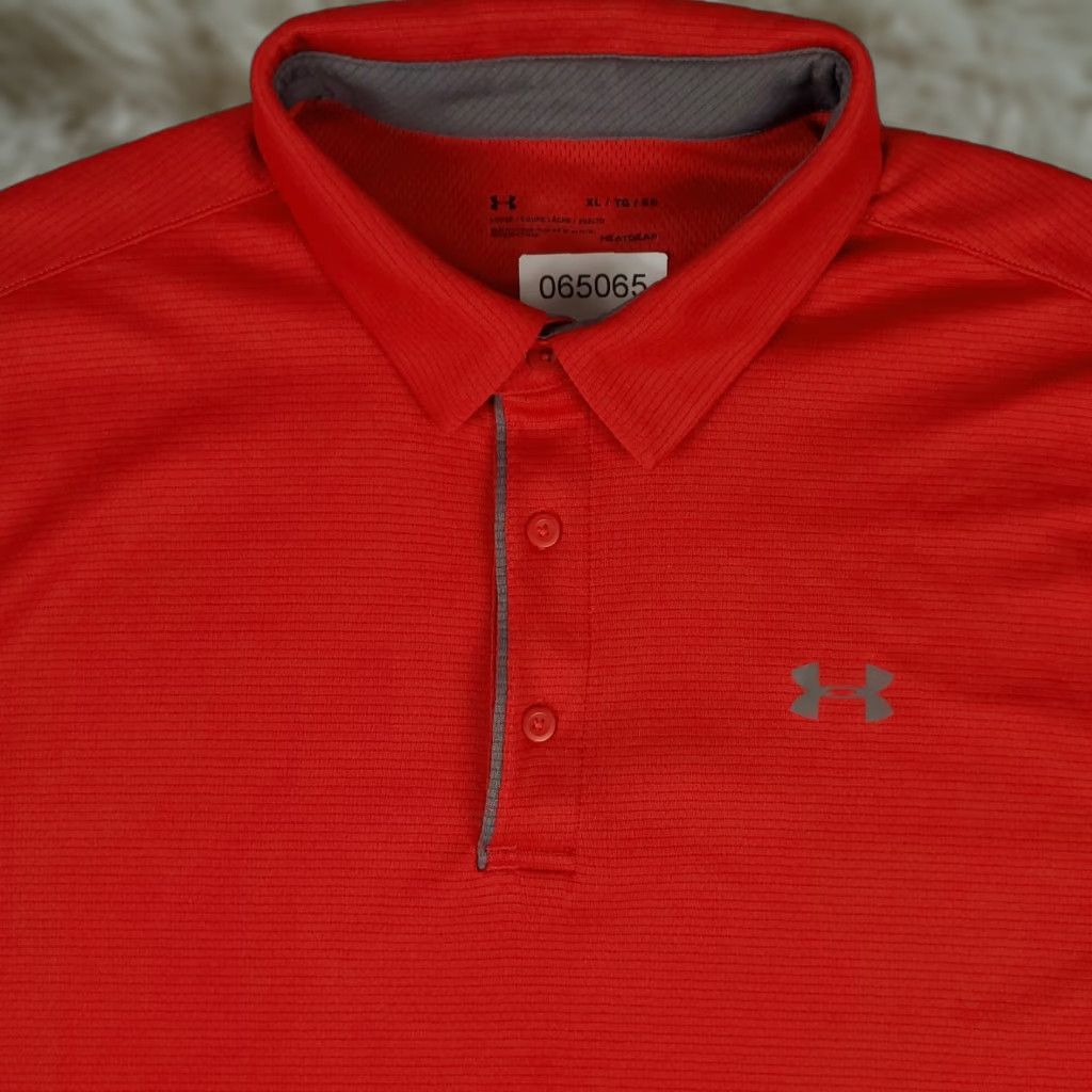 Under Armour Under Armour Polo Shirt Mens XL Red Golf Casual Short Sleeve Polo Shirt Size US XL / EU 56 / 4 - 1 Thumbnail