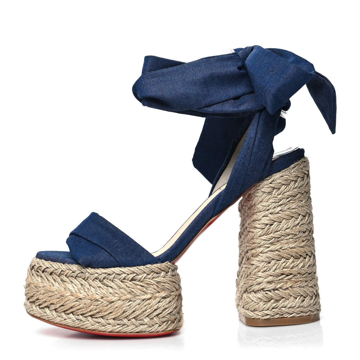 Christian Louboutin o1s1wg110924 Mariza Du Heeled in Blue Size US 5 / IT 35 - 1 Thumbnail