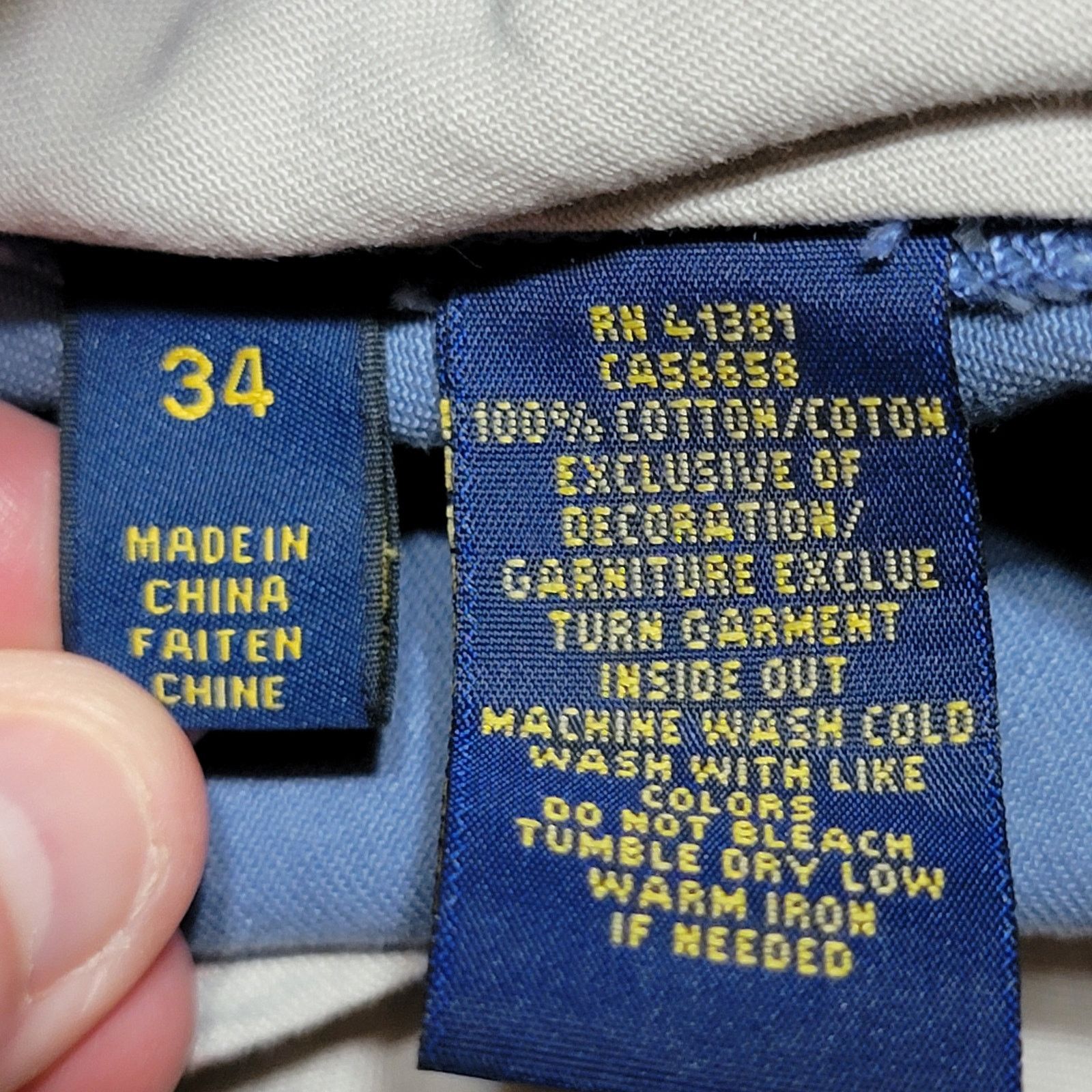 Ralph Lauren Ralph Lauren Mens Blue Shorts w/ Raw Hem - Size 34 Size US 34 / EU 50 - 3 Thumbnail