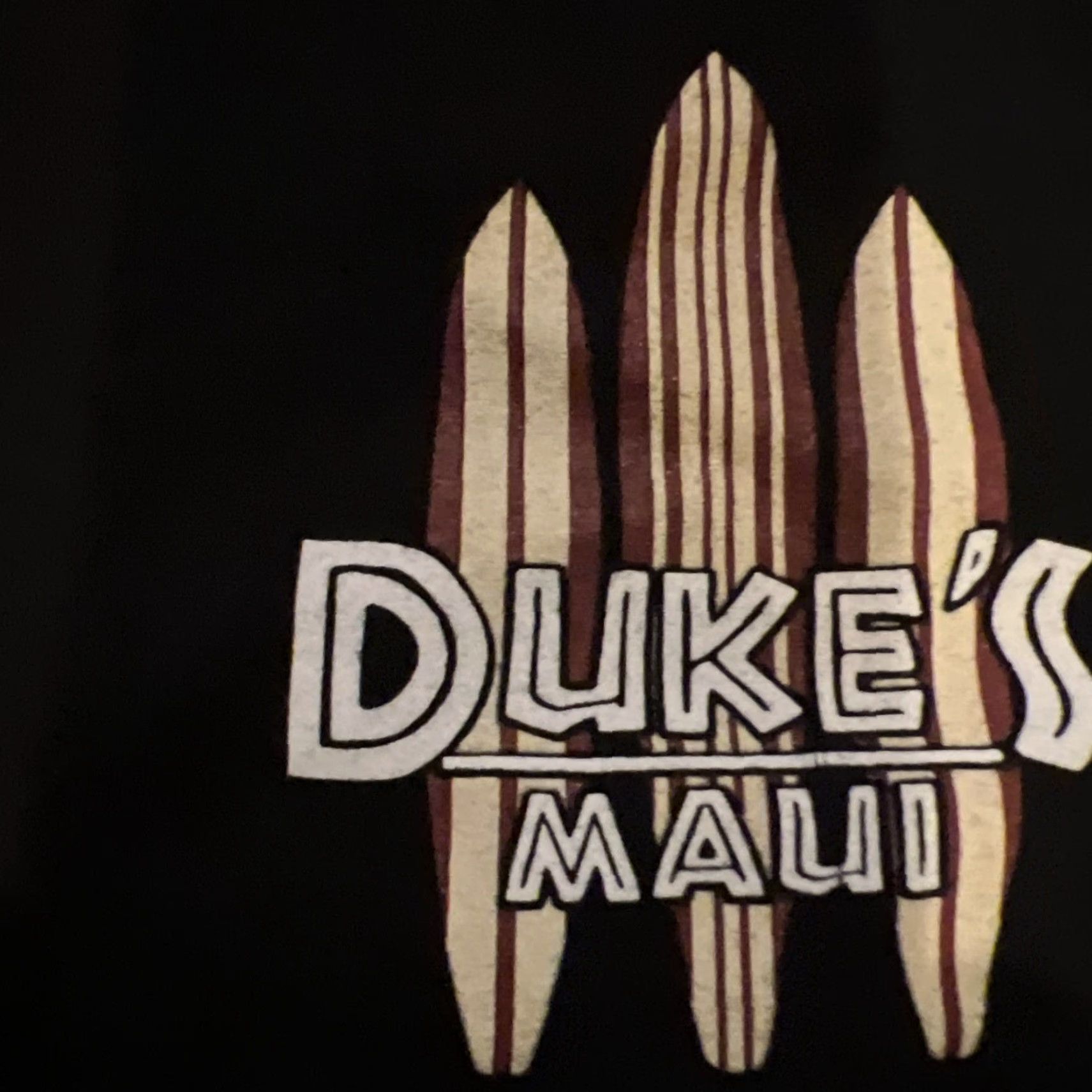 Vintage VINTAGE Duke Kahanamoku Dukes Maui Surfer Restaurant Tan Top Shirt XL Black Size US XL / EU 56 / 4 - 4 Thumbnail