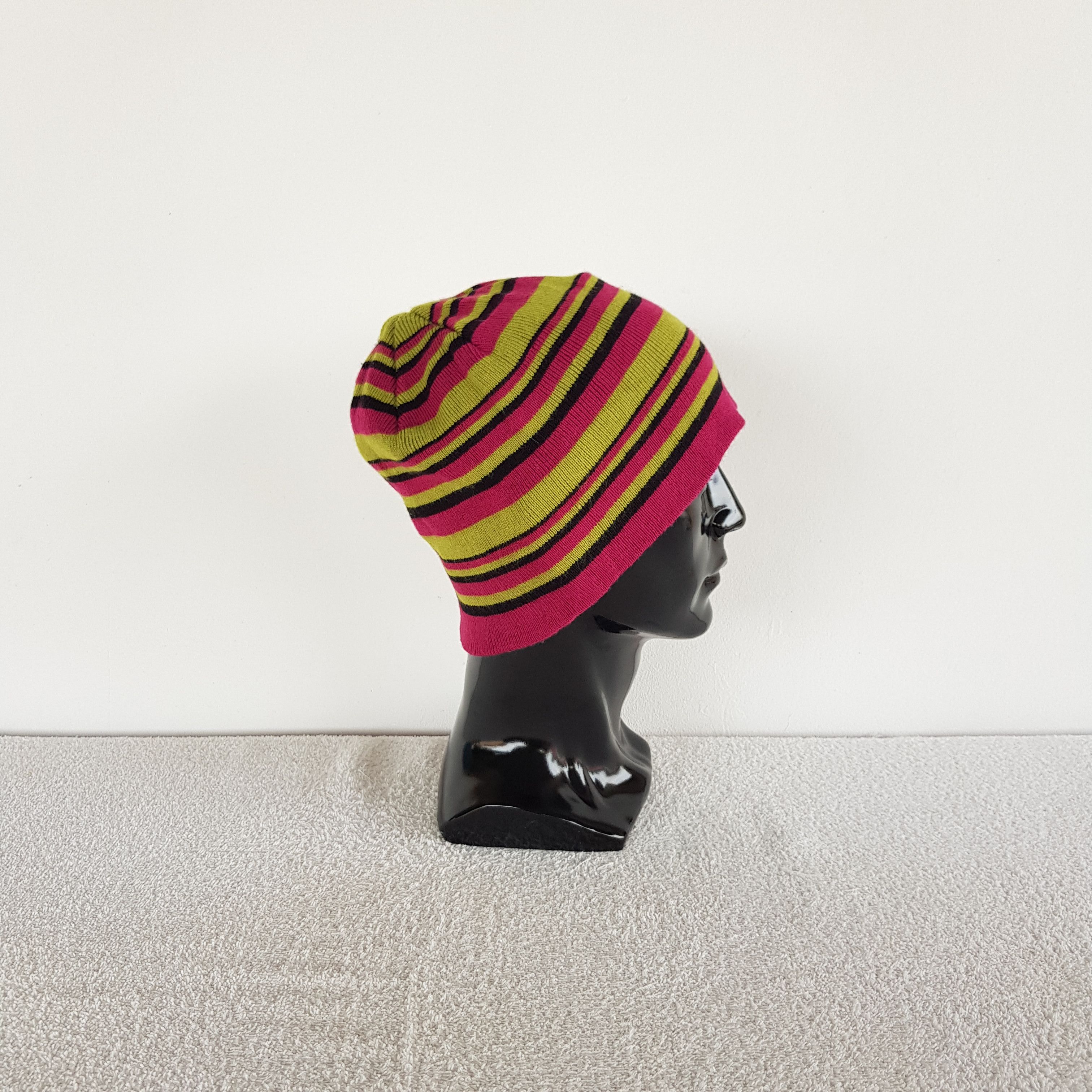 Burton Vintage Burton Fleece Beanie 90s Stripe Snow Caps Hats Size ONE SIZE - 4 Thumbnail