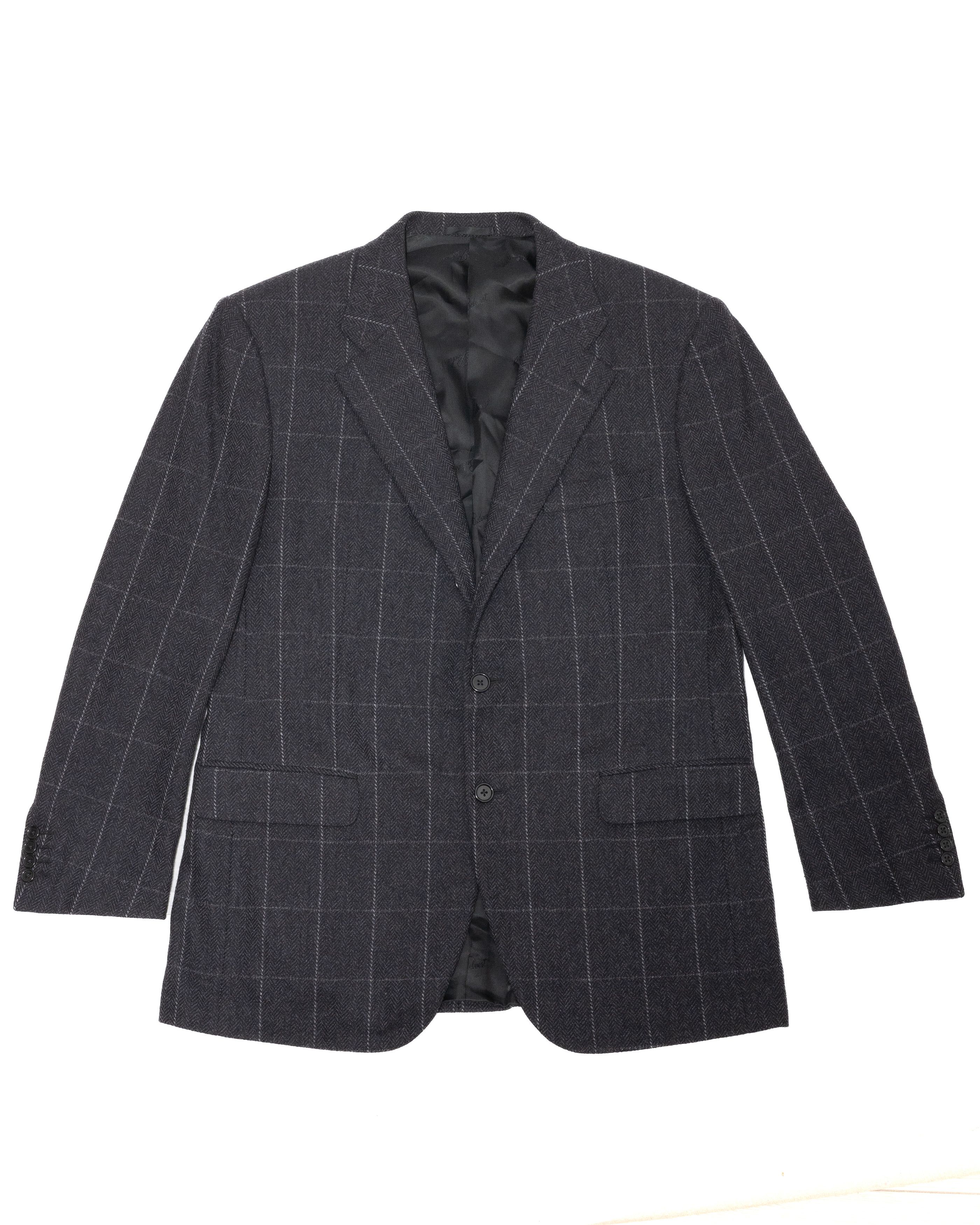 Belvest BELVEST Check Pattern Tailored Wool & Cashmere Jacket Size US L / EU 52-54 / 3 - 1 Thumbnail