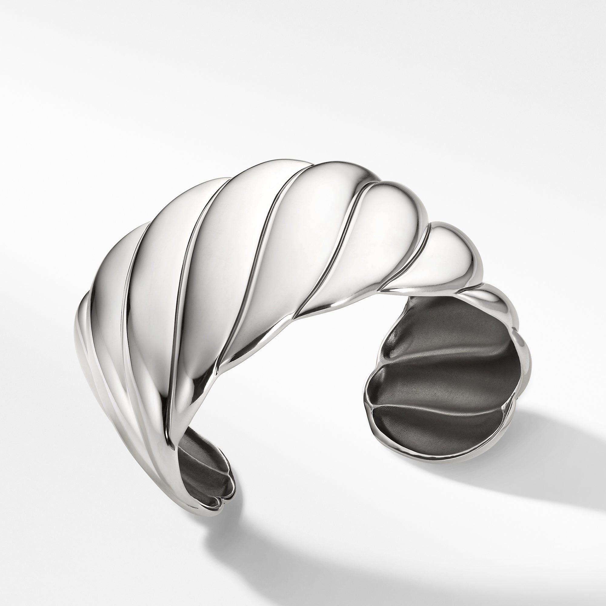 David Yurman o1w1db10325 Cable Contour Cuff Bracelet in Sterling Silver Size ONE SIZE - 1 Thumbnail